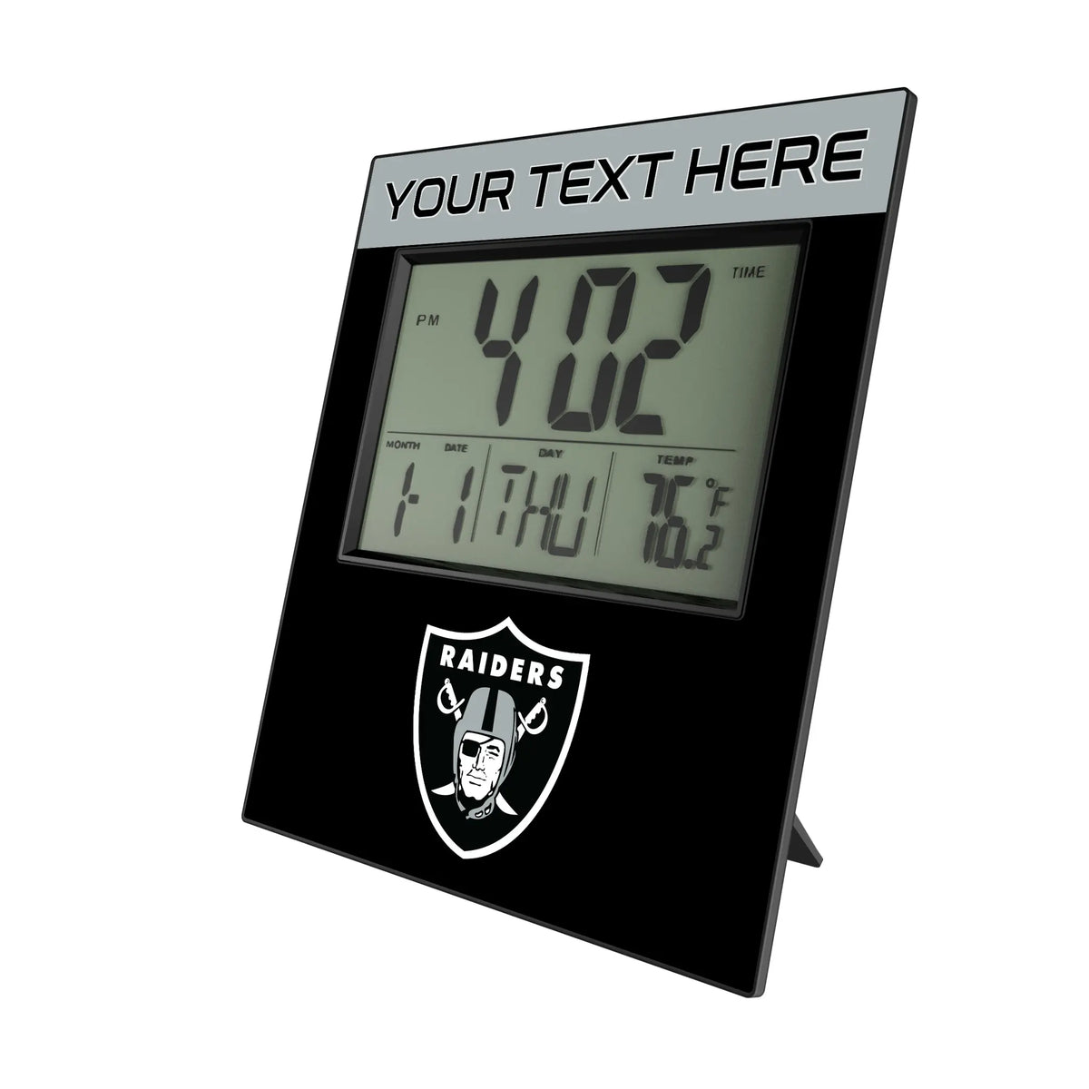 Las Vegas Raiders Personalized Color Block Wall Clock