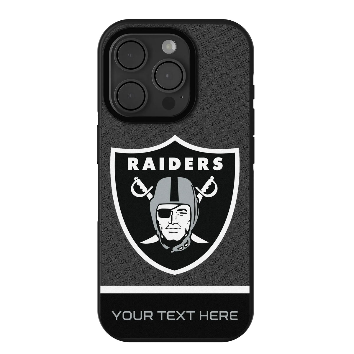 Las Vegas Raiders Personalized EndZone Plus iPhone Bump Phone Case for Apple iPhone