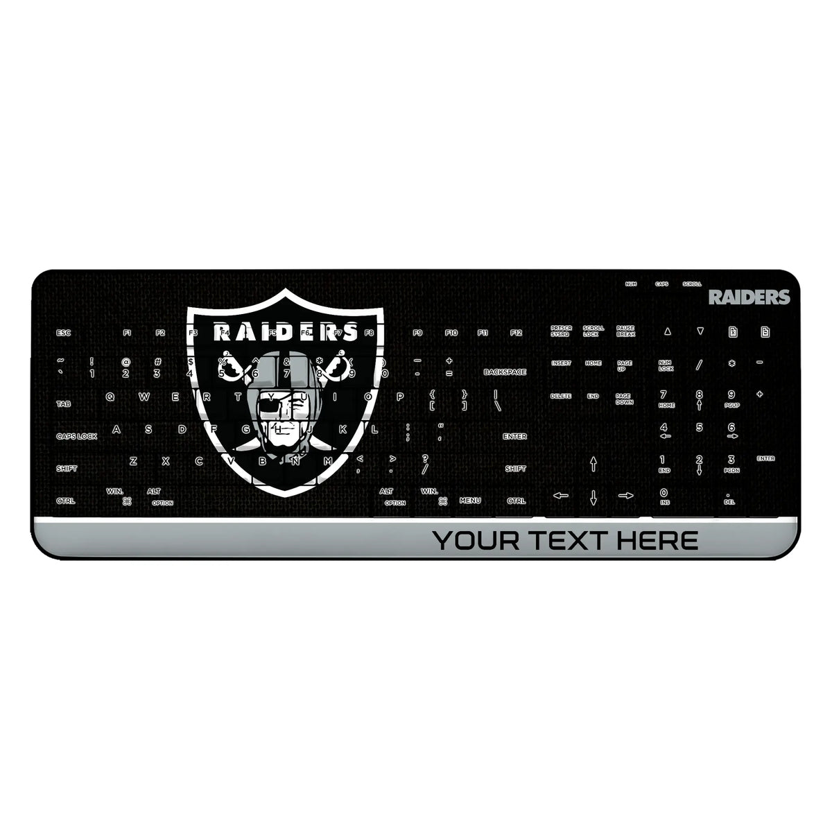 Las Vegas Raiders Personalized Endzone Solid Wireless USB Keyboard