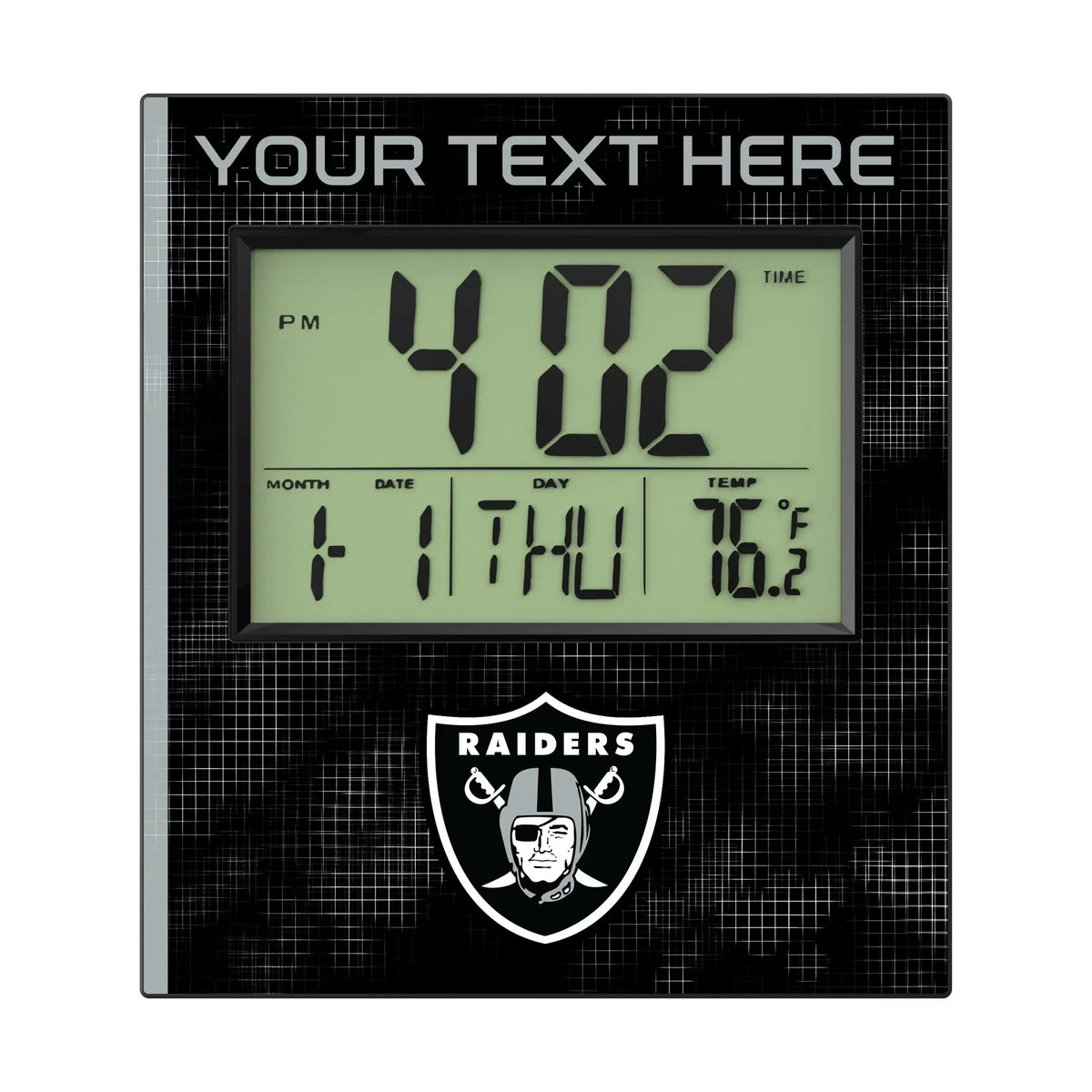 Las Vegas Raiders Personalized Hatch Wall Clock
