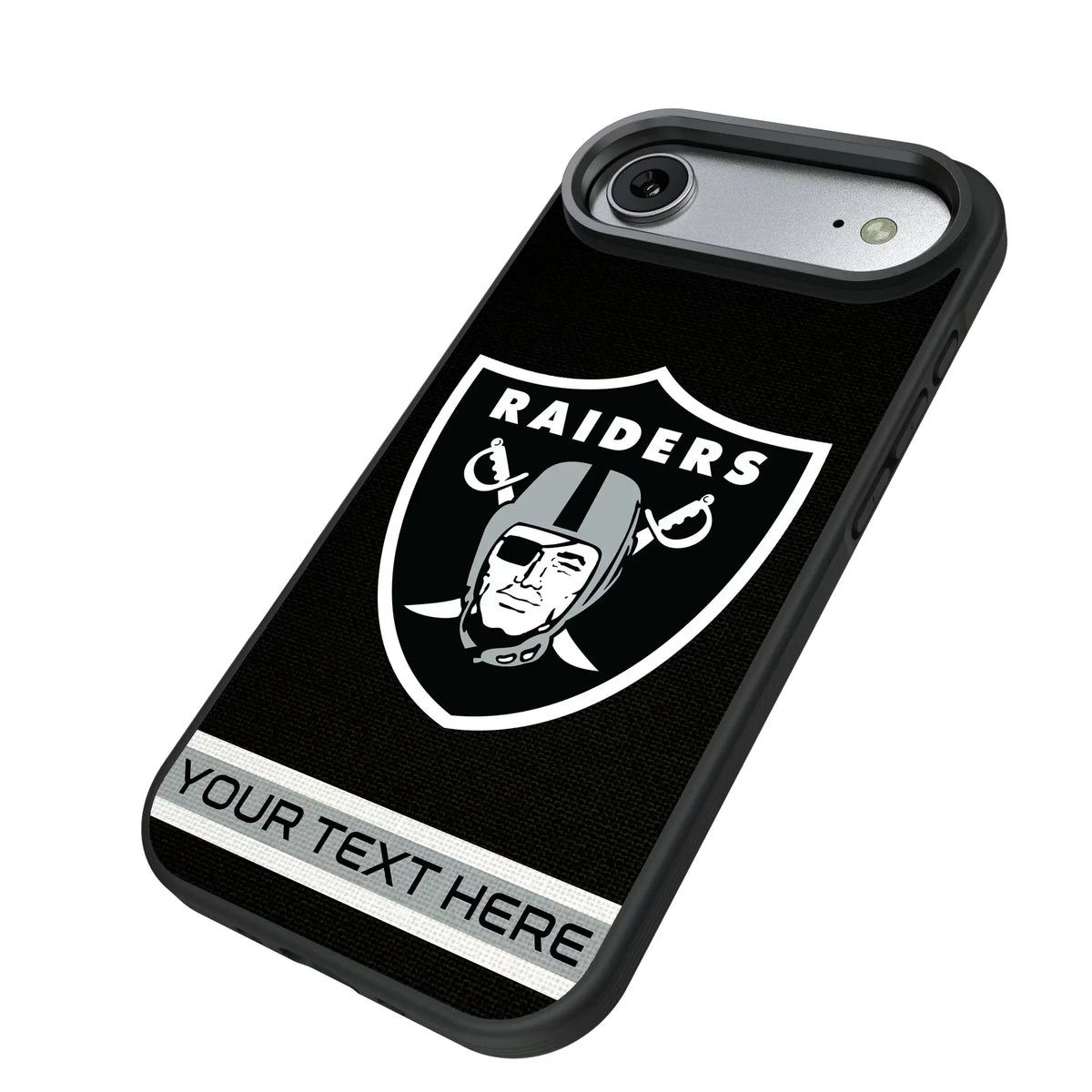 Las Vegas Raiders Personalized Stripe iPhone Bump Phone Case for Apple iPhone - Isometric View#Device_iPhone Air