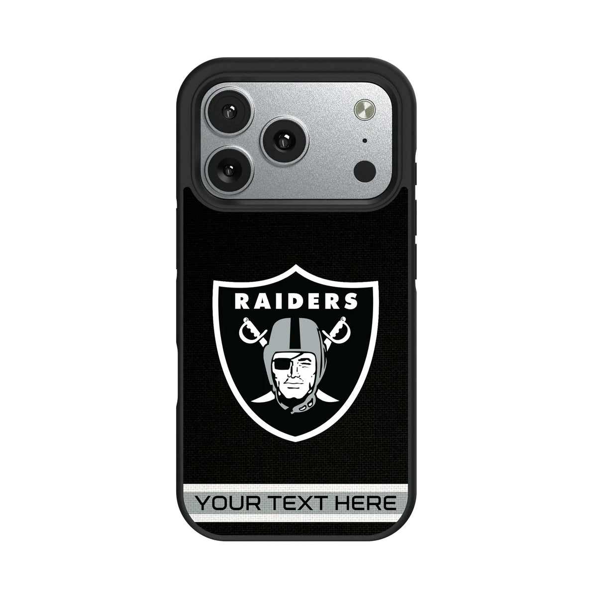 Las Vegas Raiders Personalized Stripe iPhone Bump Phone Case for Apple iPhone#Device_iPhone 17 Pro