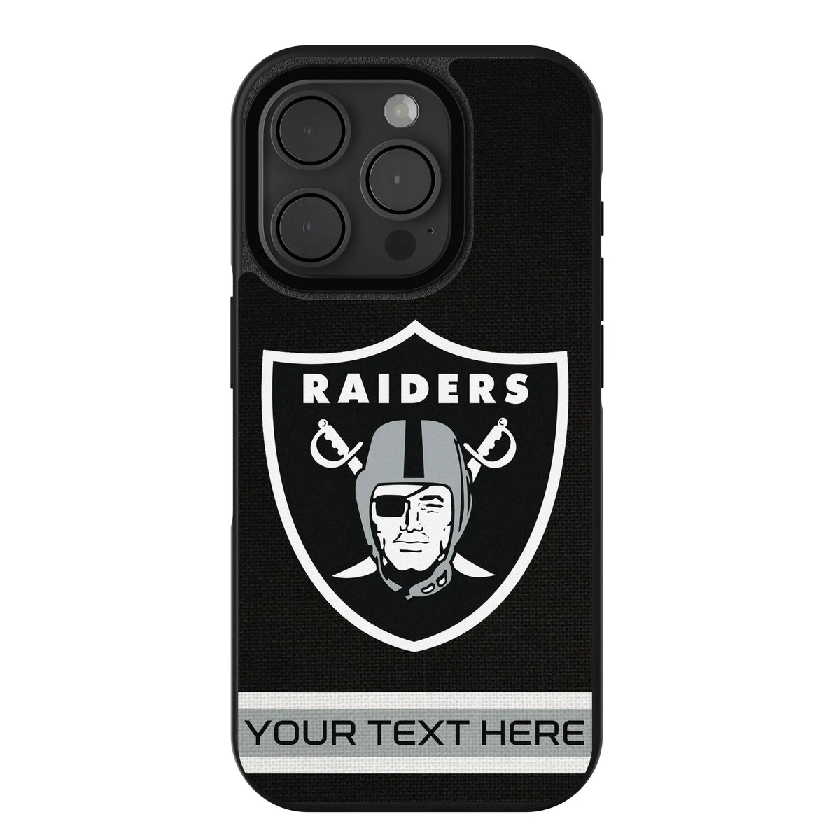 Las Vegas Raiders Personalized Stripe iPhone Bump Phone Case for Apple iPhone