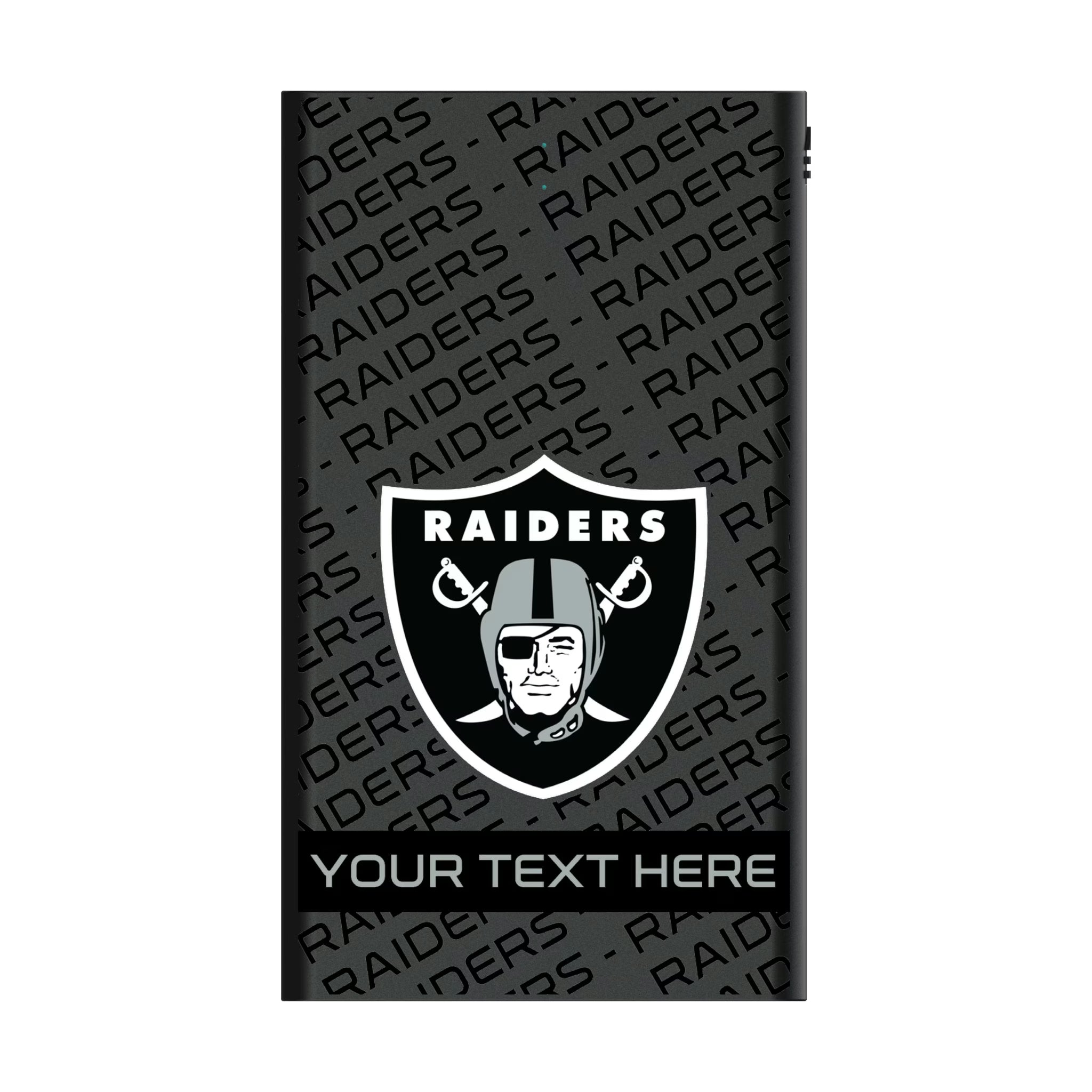 Las Vegas Raiders Personalized Tilt 5000mAh Flat Powerbank