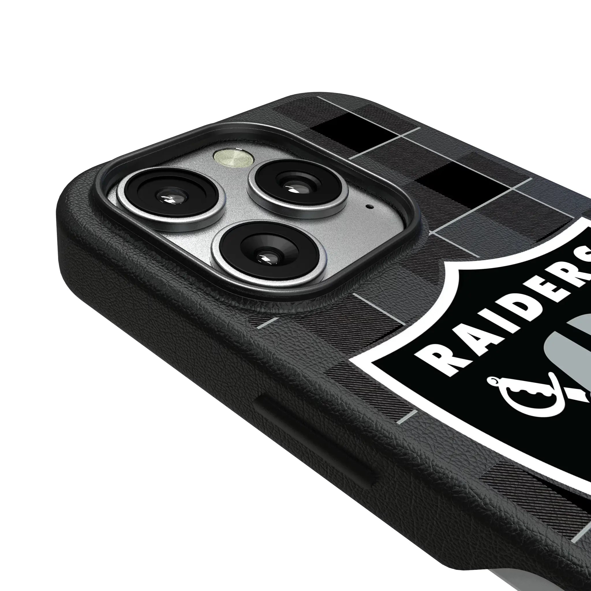 Las Vegas Raiders Plaid iPhone MagSafe Compatible Phone Case for Apple iPhone - Detail