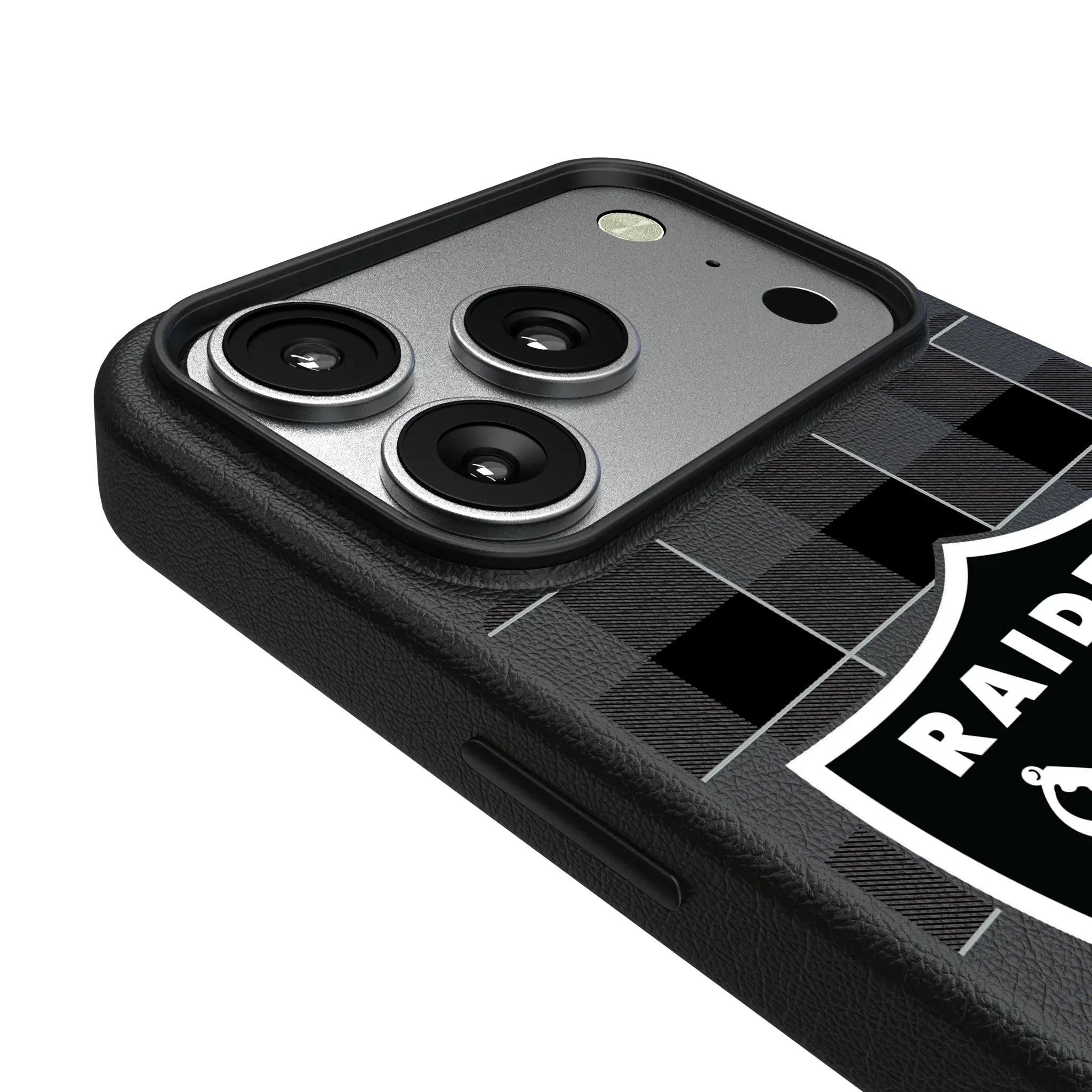 Las Vegas Raiders Plaid iPhone MagSafe Compatible Phone Case for Apple iPhone - Detail#Device_iPhone 17 Pro