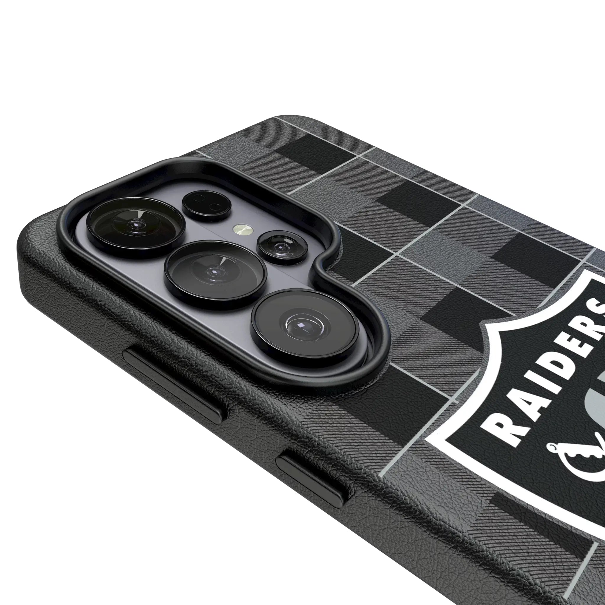 Las Vegas Raiders Plaid Galaxy MagSafe Compatible Phone Case for Samsung Galaxy - Detail#Device_Galaxy S26 Ultra
