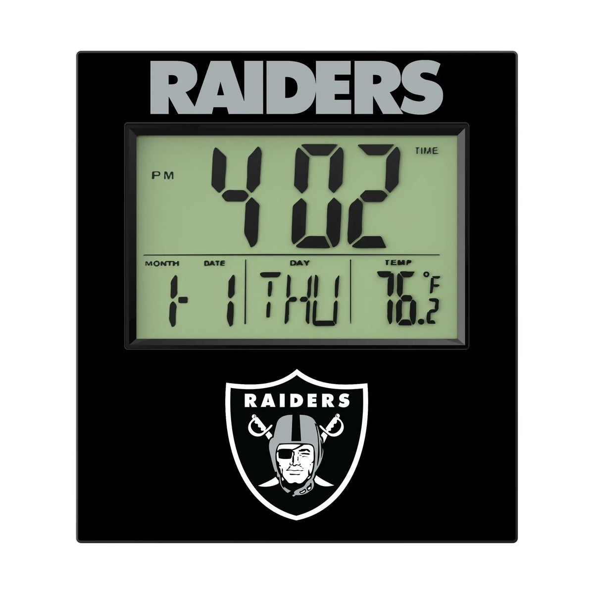 Las Vegas Raiders Quadtile Wall Clock