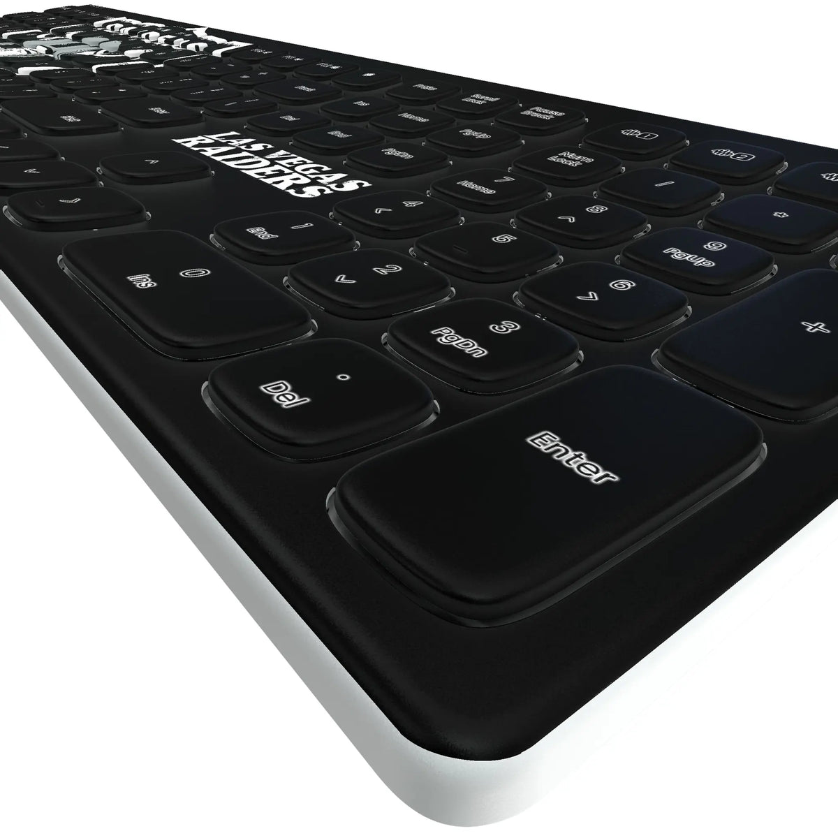 Las Vegas Raiders Rivet KKB605 Curved Wireless Keyboard - Detail