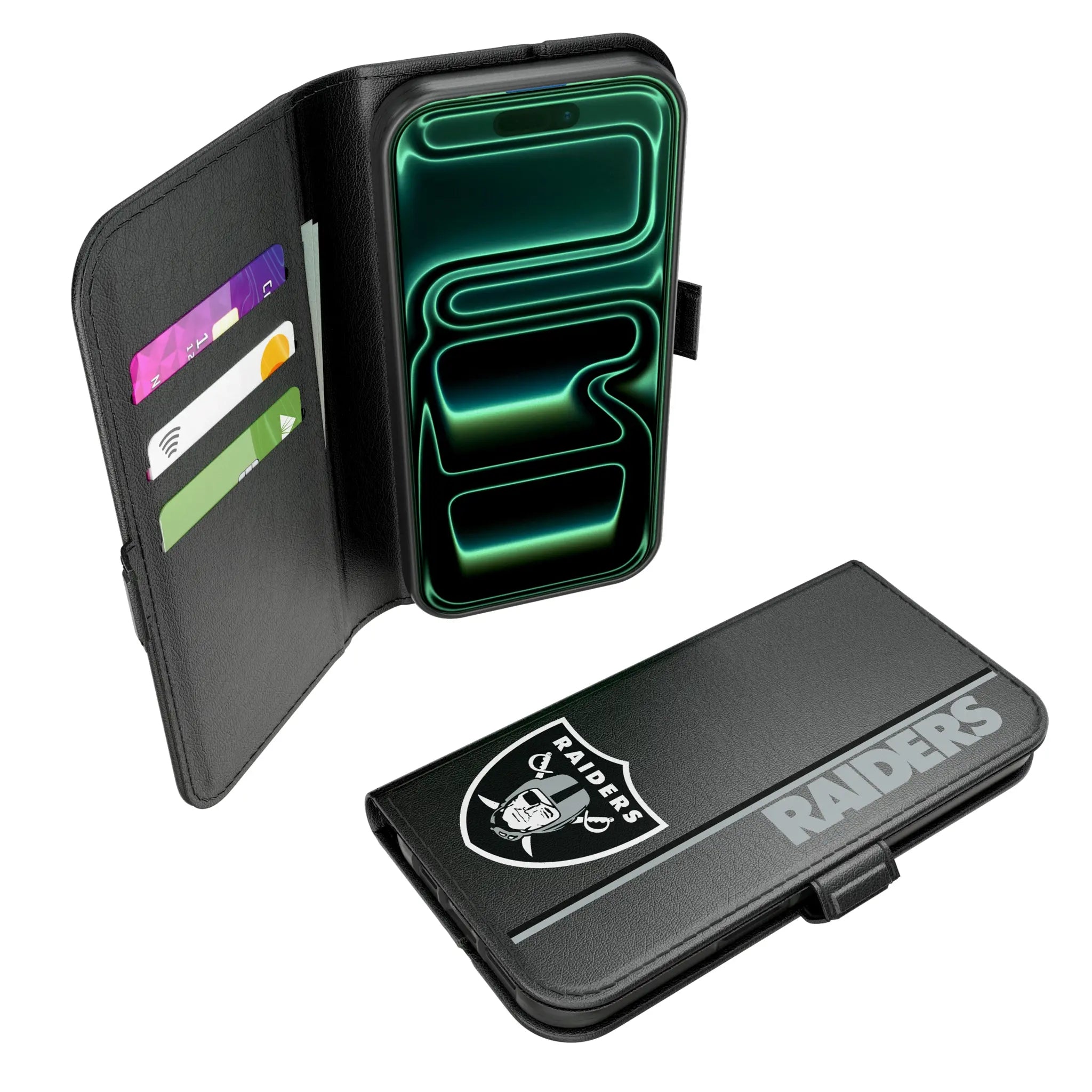 Las Vegas Raiders Sidebar iPhone Folio Phone Case for Apple iPhone#Device_iPhone 17