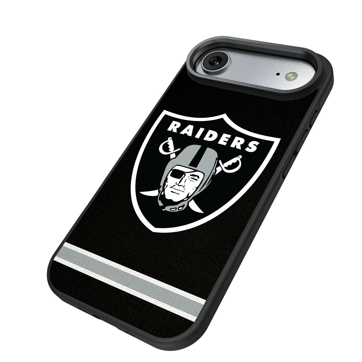 Las Vegas Raiders Stripe iPhone Bump Phone Case for Apple iPhone - Isometric View#Device_iPhone Air