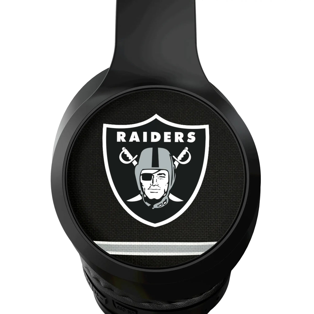 Las Vegas Raiders Stripe Wireless Over-Ear Headphones With Case - Detail