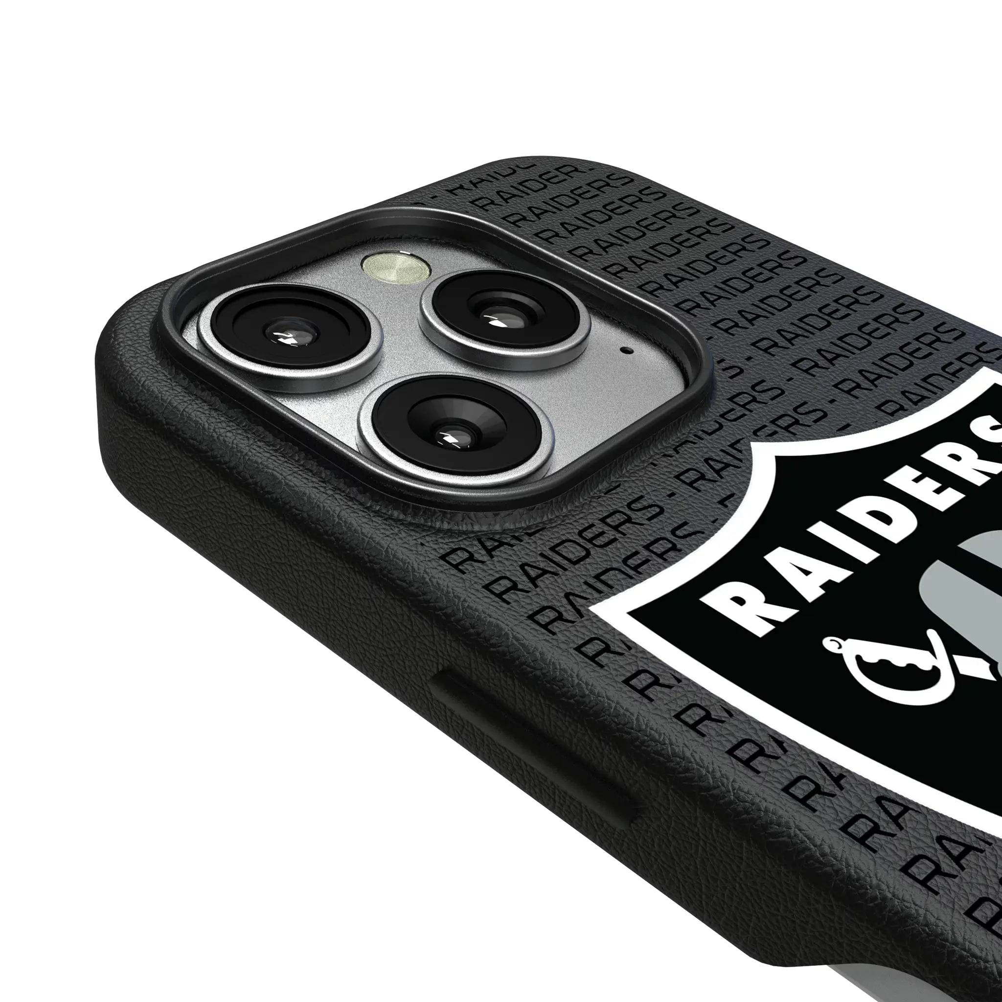 Las Vegas Raiders Text Backdrop iPhone MagSafe Compatible Phone Case for Apple iPhone - Detail