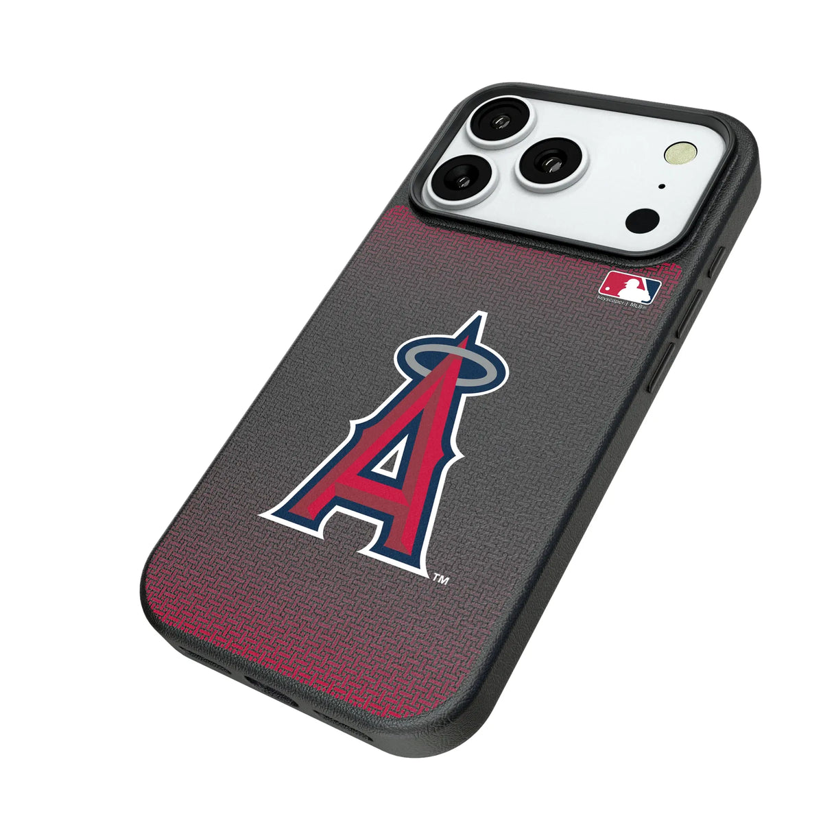 Los Angeles Angels Linen iPhone MagSafe Compatible Phone Case for Apple iPhone - Isometric View#Device_iPhone 18 Pro