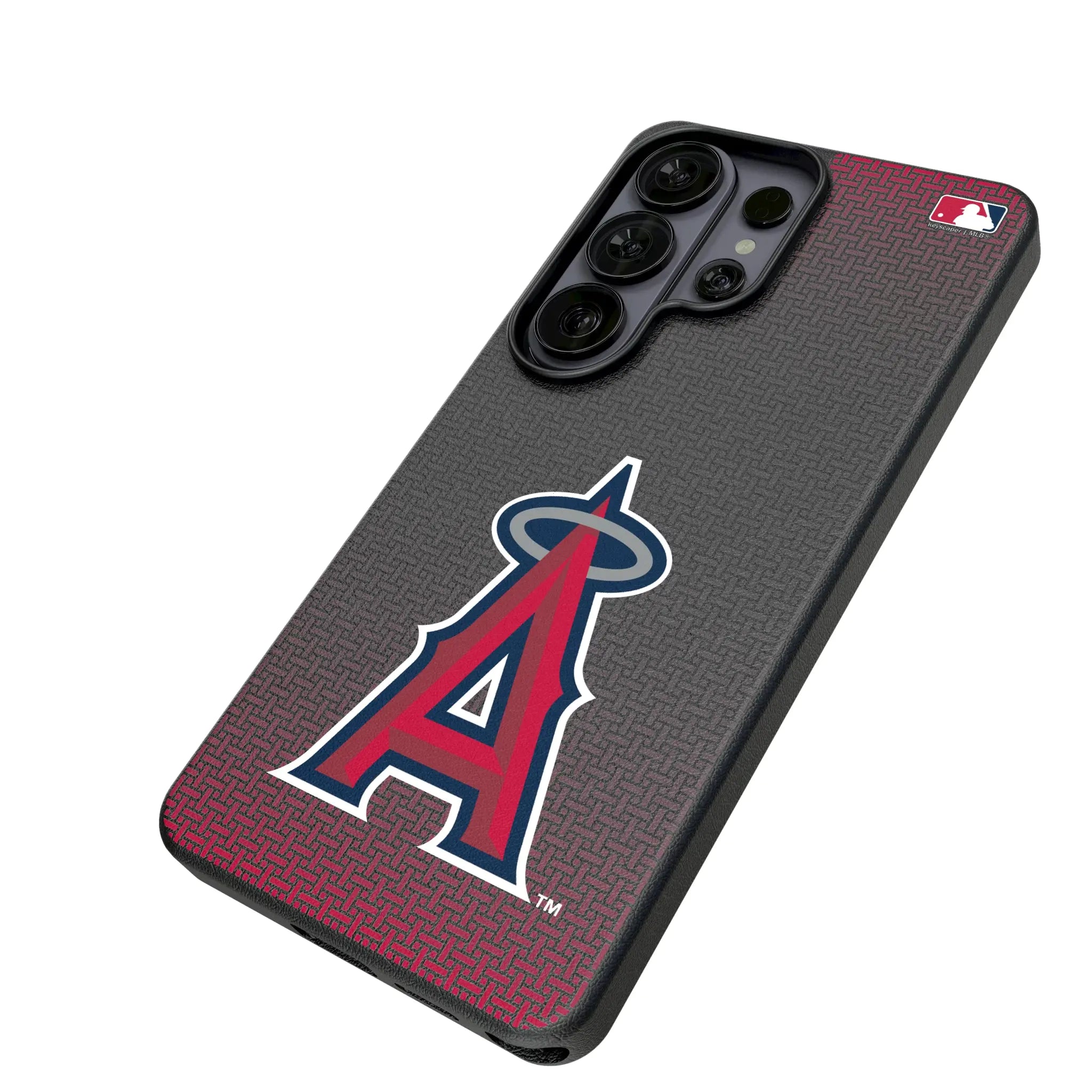 Los Angeles Angels Linen Galaxy MagSafe Compatible Phone Case for Samsung Galaxy - Isometric View#Device_Galaxy S26 Ultra