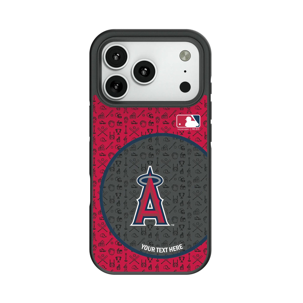 Los Angeles Angels Personalized Circle Bump Phone Case for Apple iPhone