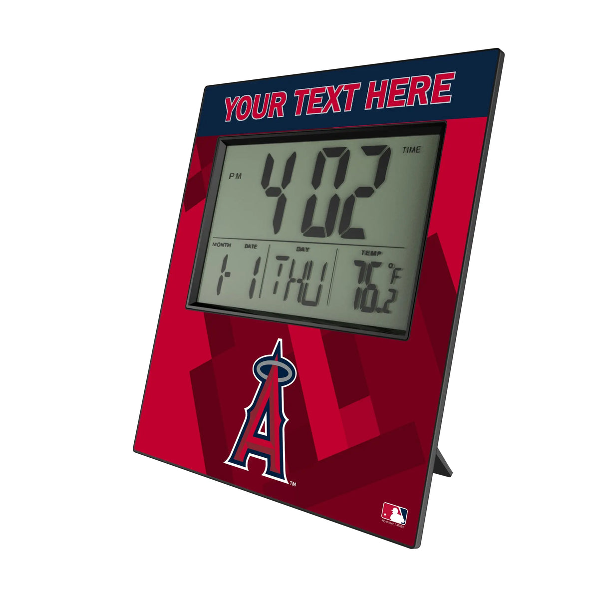 Los Angeles Angels Personalized Color Block Wall Clock