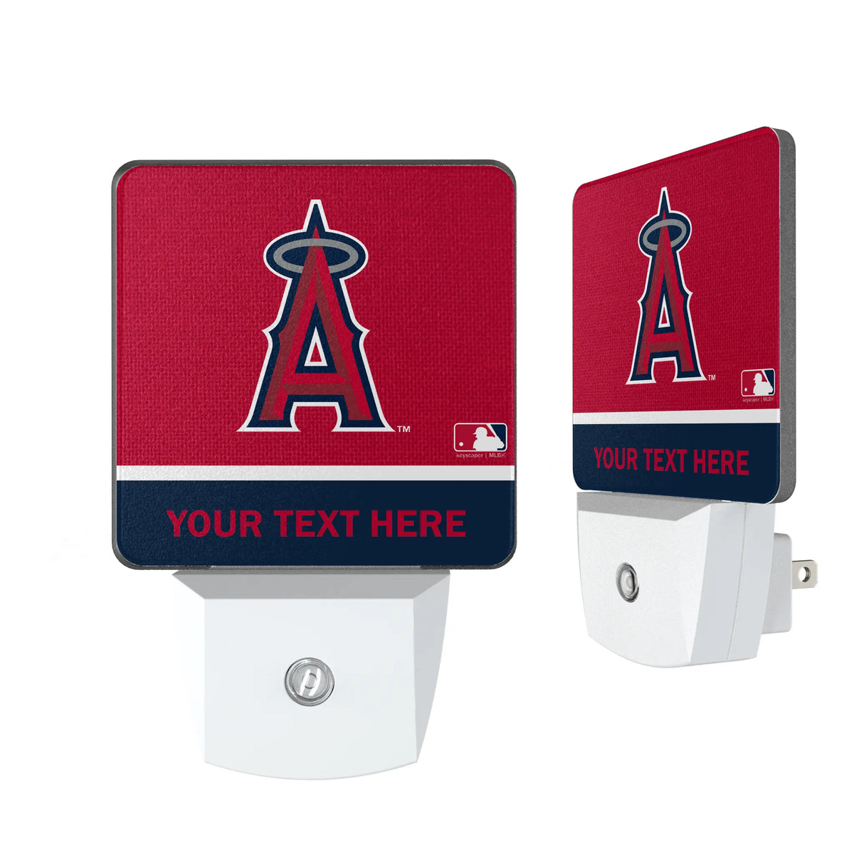 Los Angeles Angels Personalized Endzone Solid Night Light 2-Pack