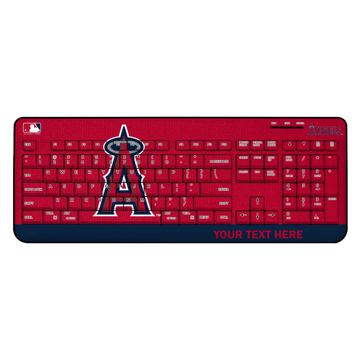 Los Angeles Angels Personalized Endzone Solid Wireless USB Keyboard