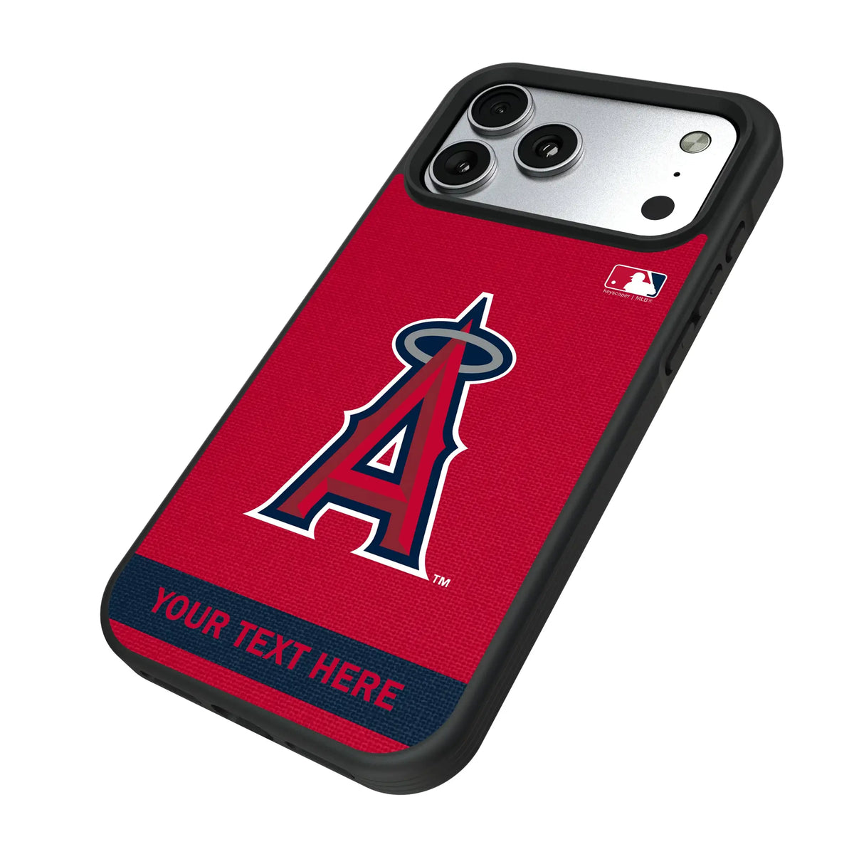 Los Angeles Angels Personalized Stripe iPhone Bump Phone Case for Apple iPhone - Isometric View#Device_iPhone 17 Pro Max