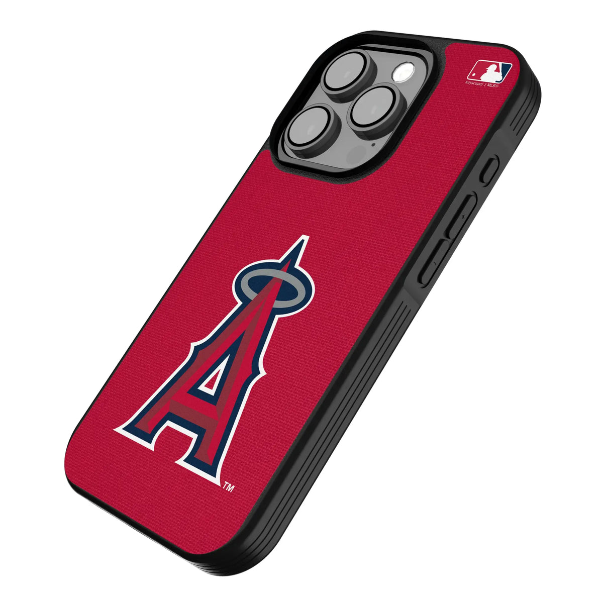 Los Angeles Angels Solid iPhone Bump Phone Case for Apple iPhone - Isometric View