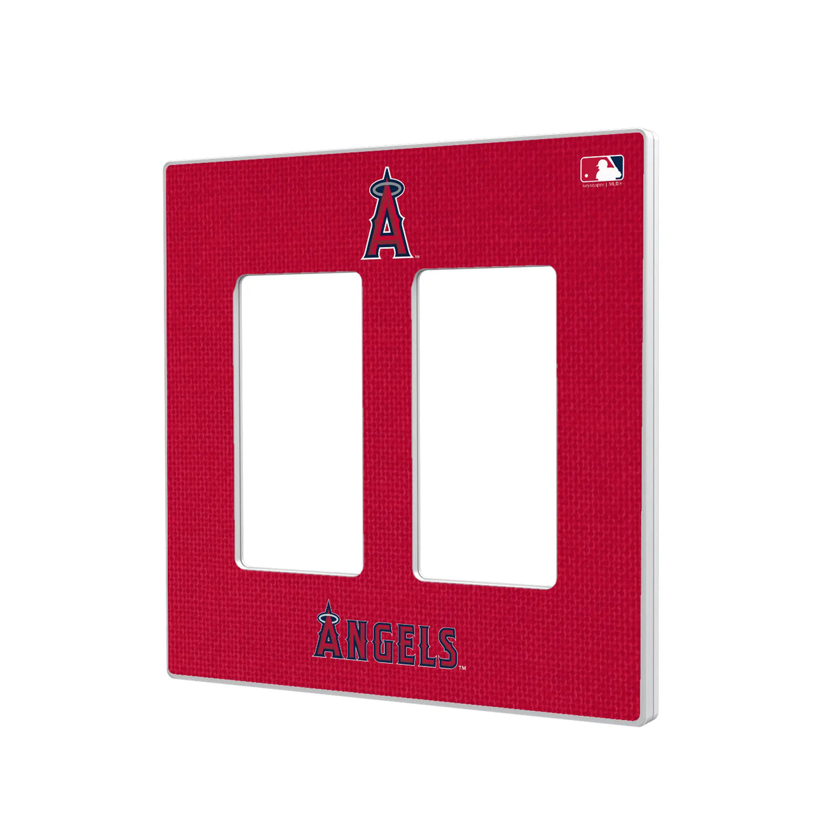 Los Angeles Angels Solid Hidden-Screw Light Switch Plate#Style_Double Rocker