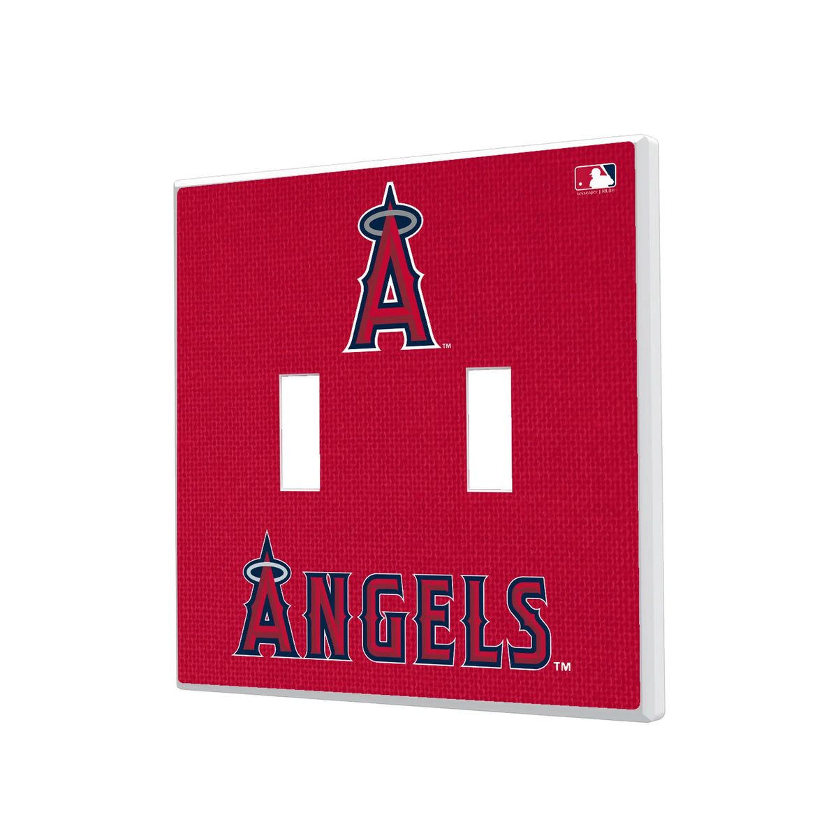 Los Angeles Angels Solid Hidden-Screw Light Switch Plate#Style_Double Toggle