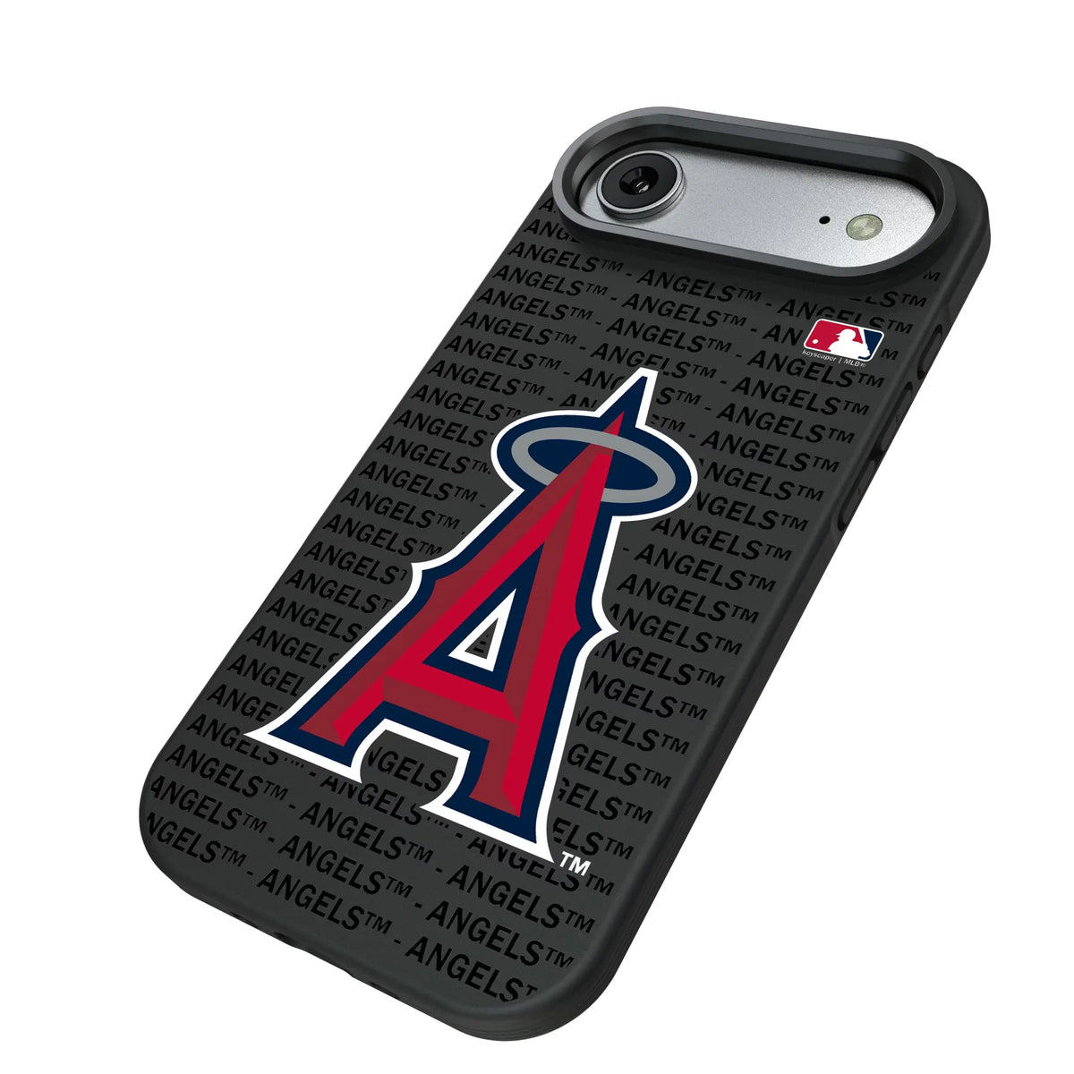 Los Angeles Angels Text Backdrop iPhone Bump Phone Case for Apple iPhone - Isometric View#Device_iPhone Air