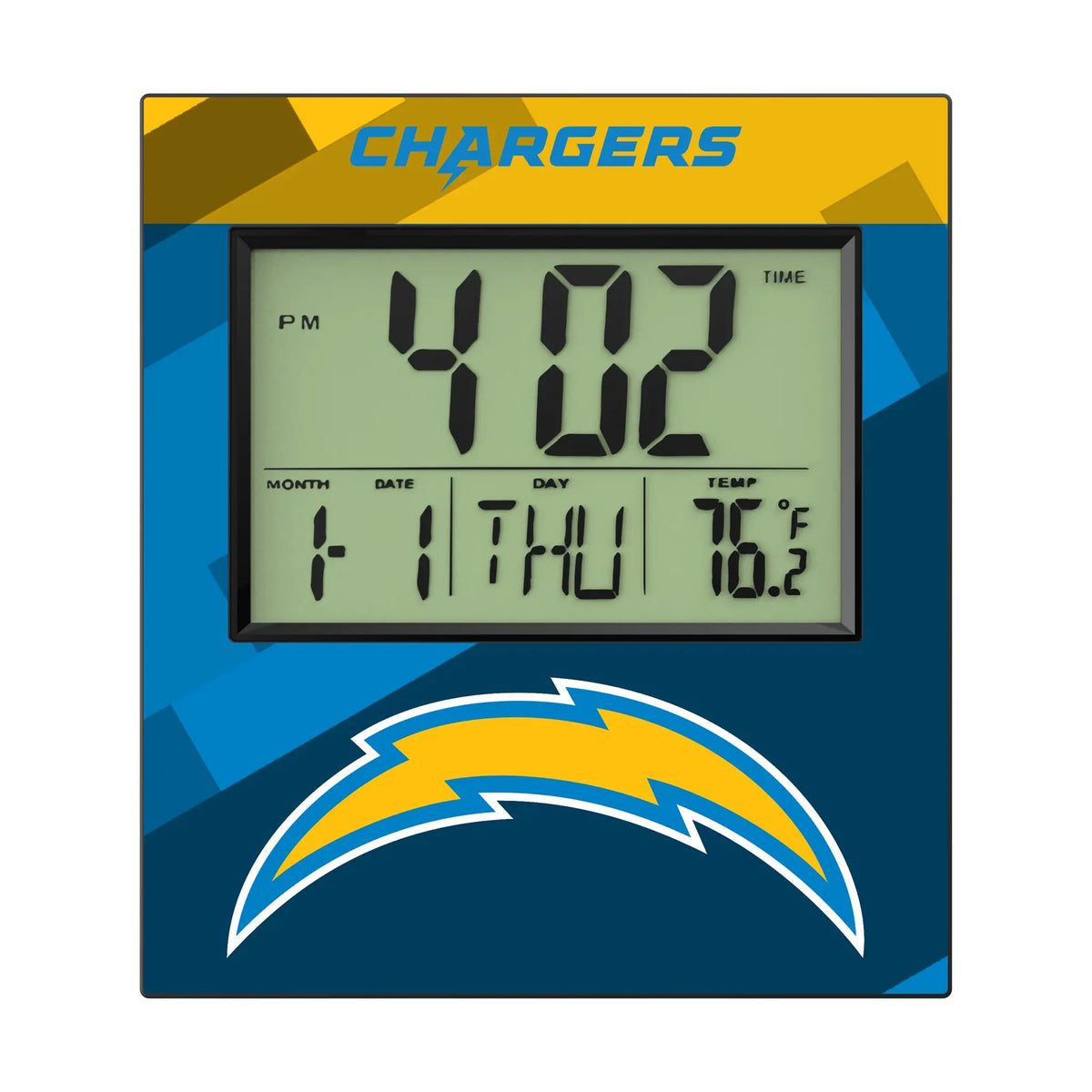 Los Angeles Chargers Color Block Wall Clock