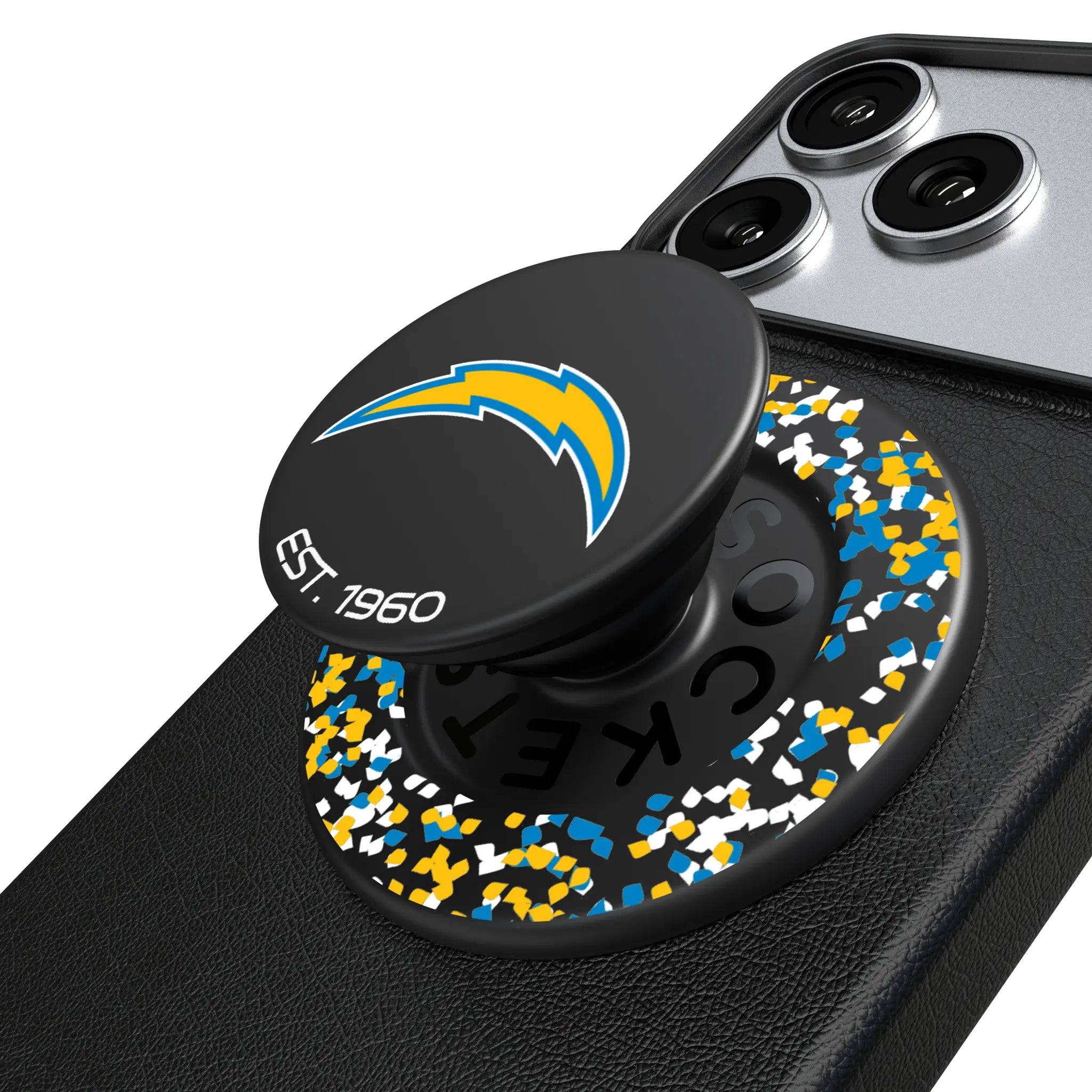 Los Angeles Chargers Confetti Popsockets Round Magnetic