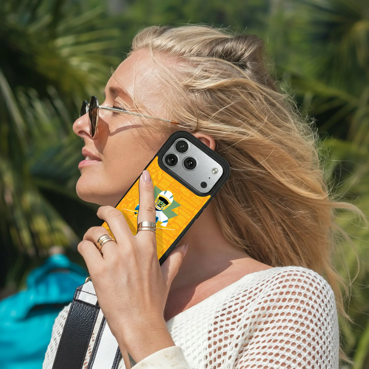Los Angeles Chargers Deco iPhone Bump Phone Case for Apple iPhone - Lifestyle#Device_iPhone 17 Pro