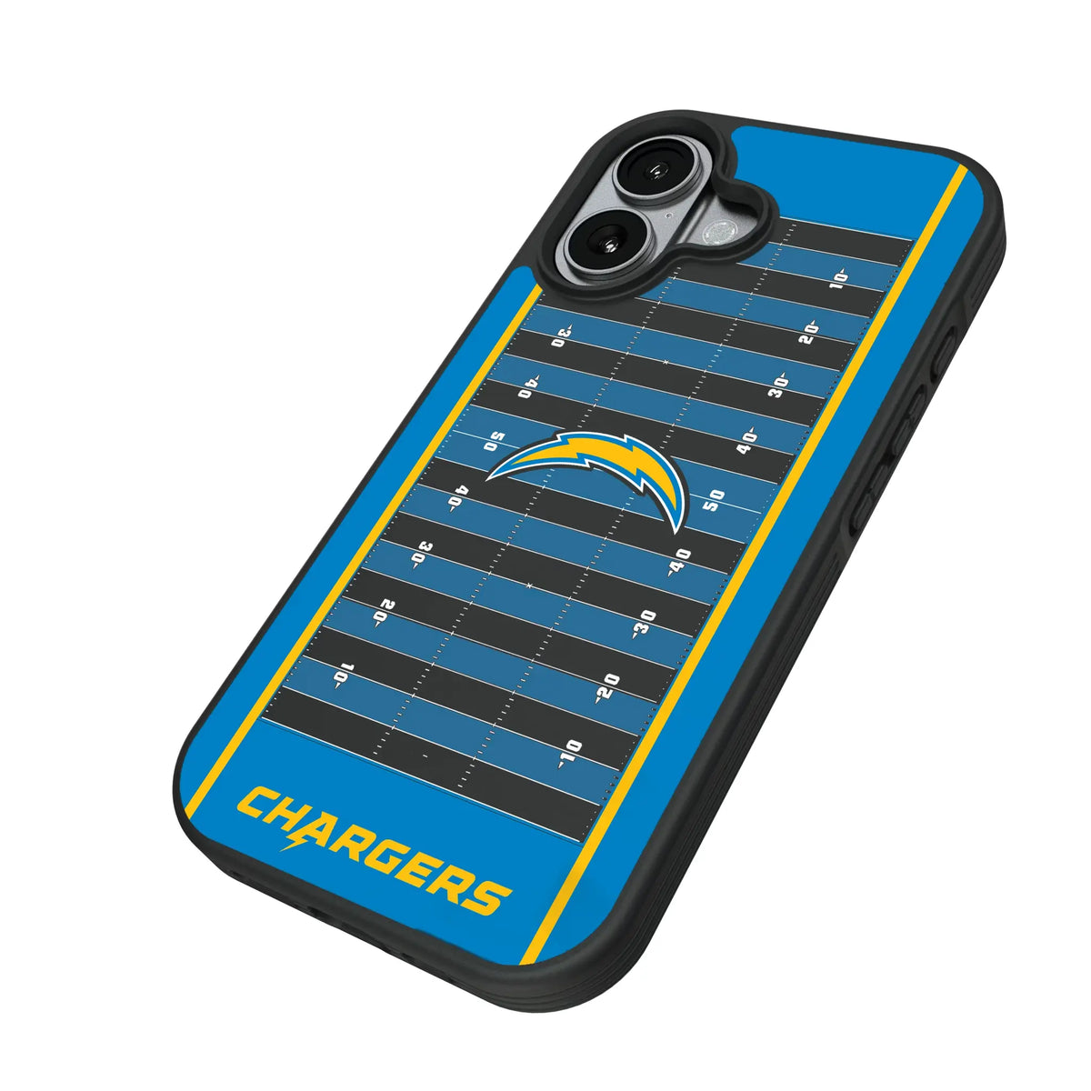 Los Angeles Chargers Field iPhone Bump Phone Case for Apple iPhone - Isometric View#Device_iPhone 17