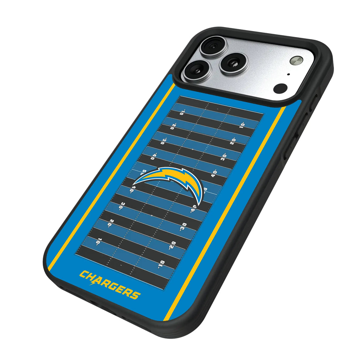 Los Angeles Chargers Field iPhone Bump Phone Case for Apple iPhone - Isometric View#Device_iPhone 17 Pro Max
