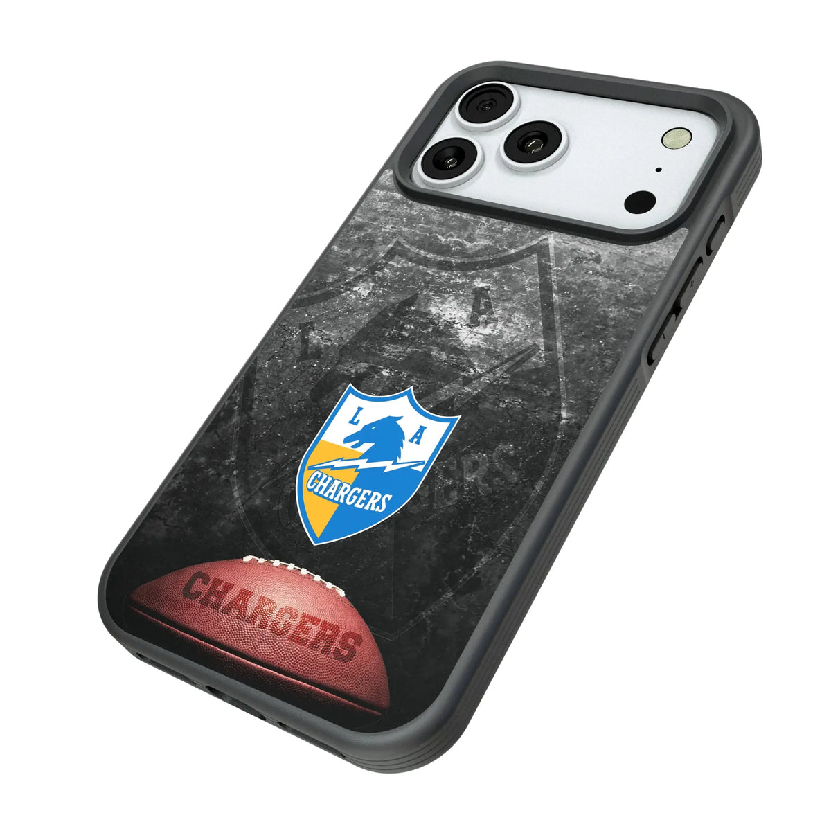 Los Angeles Chargers Historic Collection Legendary iPhone Bump Phone Case for Apple iPhone - Isometric View#Device_iPhone 18 Pro Max