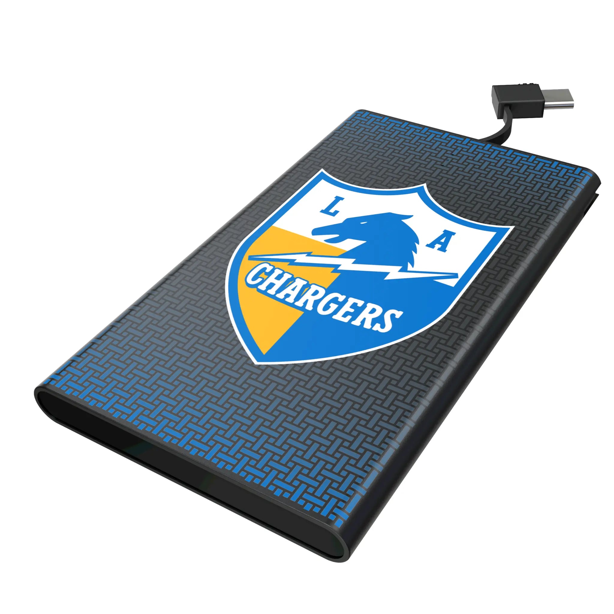 Los Angeles Chargers Historic Collection Linen 5000mAh Flat Power Bank
