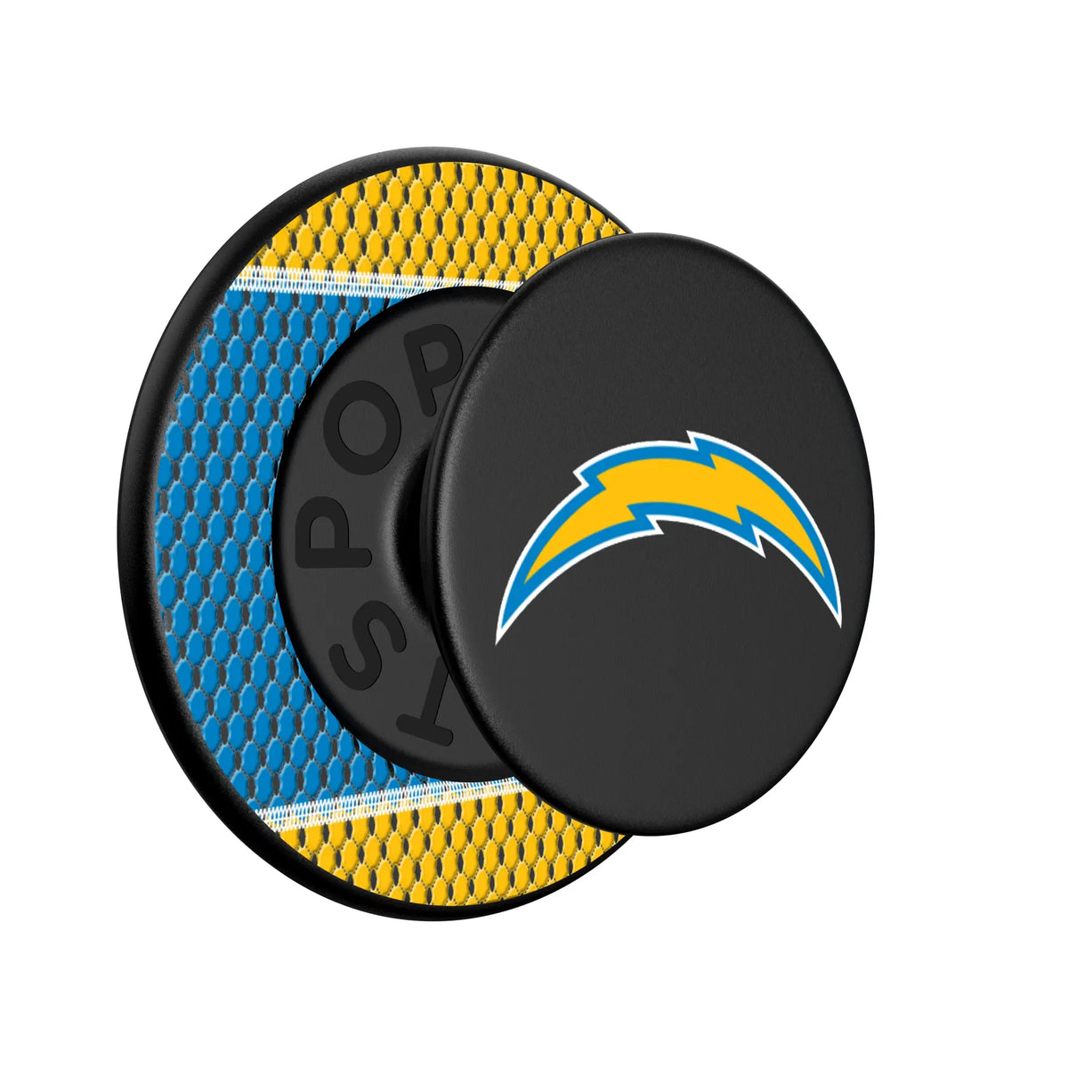 Los Angeles Chargers Mesh Popsockets Round Magnetic - Isometric View