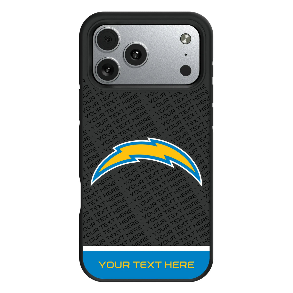 Los Angeles Chargers Personalized EndZone Plus iPhone Bump Phone Case for Apple iPhone#Device_iPhone 17 Pro Max