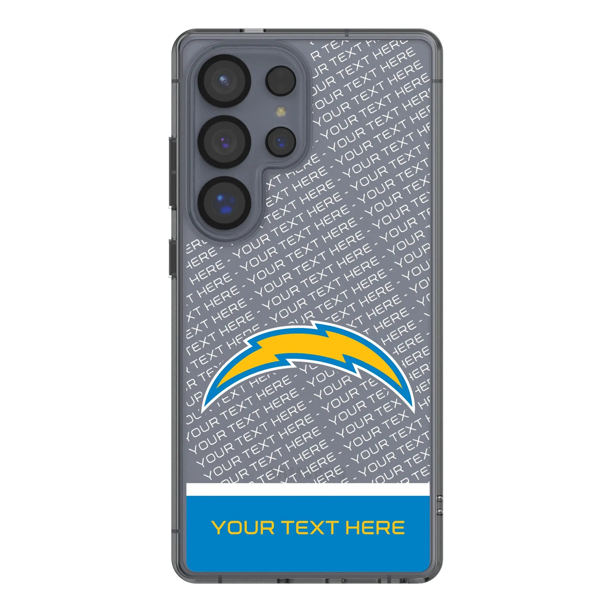 Los Angeles Chargers Personalized EndZone Plus Galaxy Clear Phone Case for Samsung Galaxy#Device_Galaxy S25 Ultra