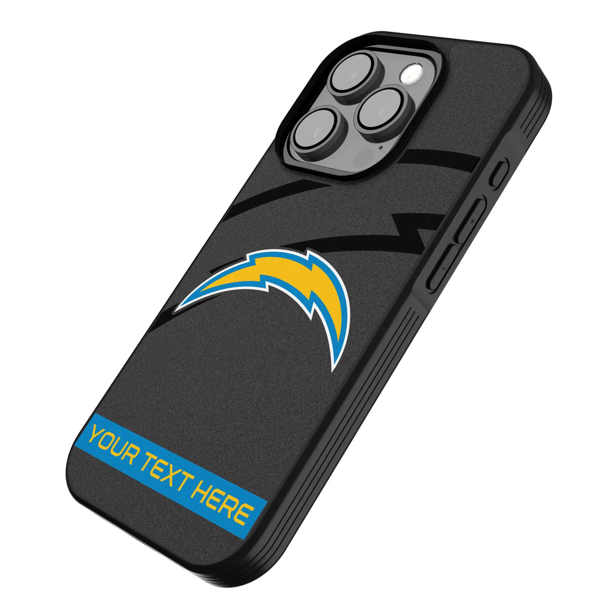 Los Angeles Chargers Personalized Tilt iPhone Bump Phone Case for Apple iPhone - Isometric View