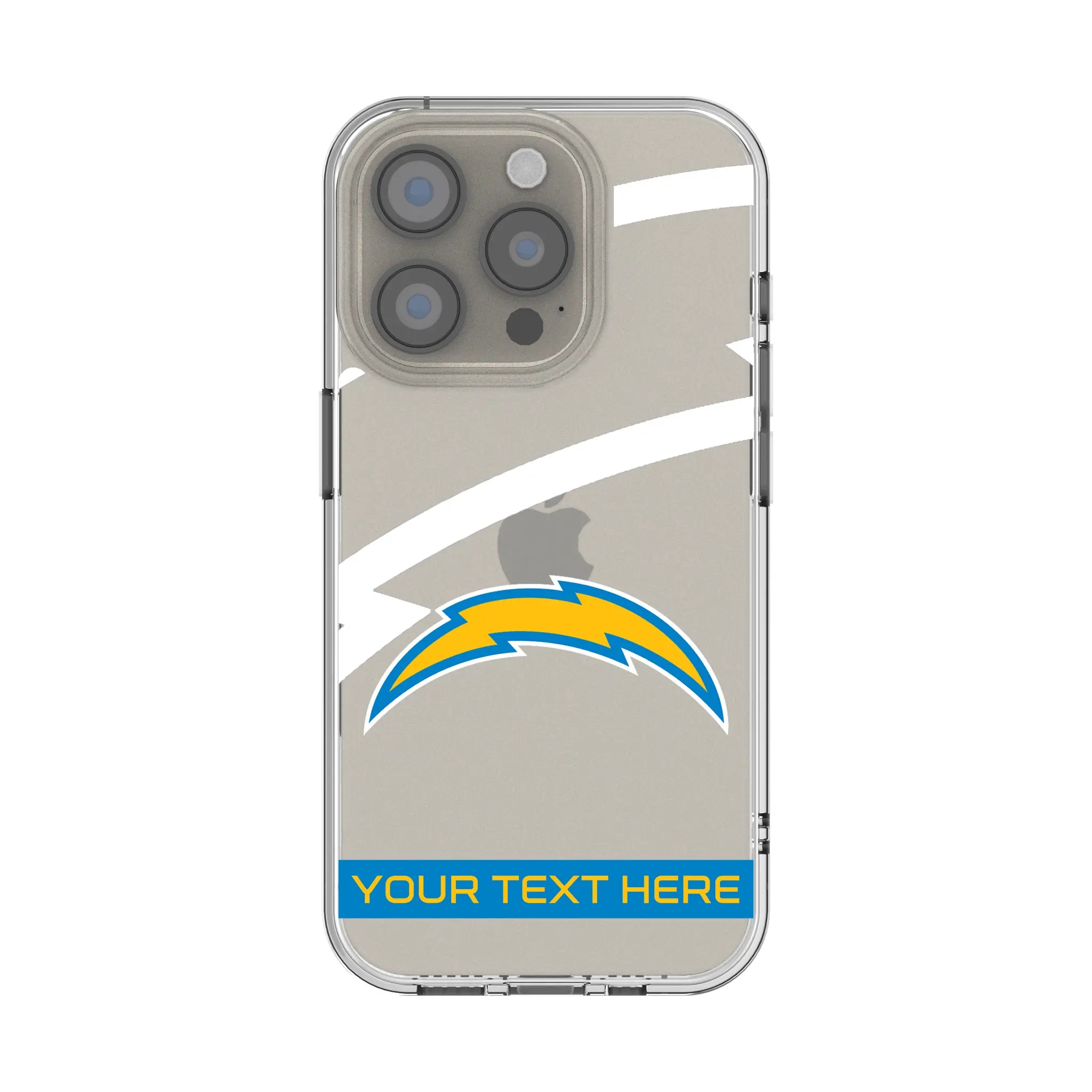 Los Angeles Chargers Personalized Tilt iPhone Clear Phone Case for Apple iPhone