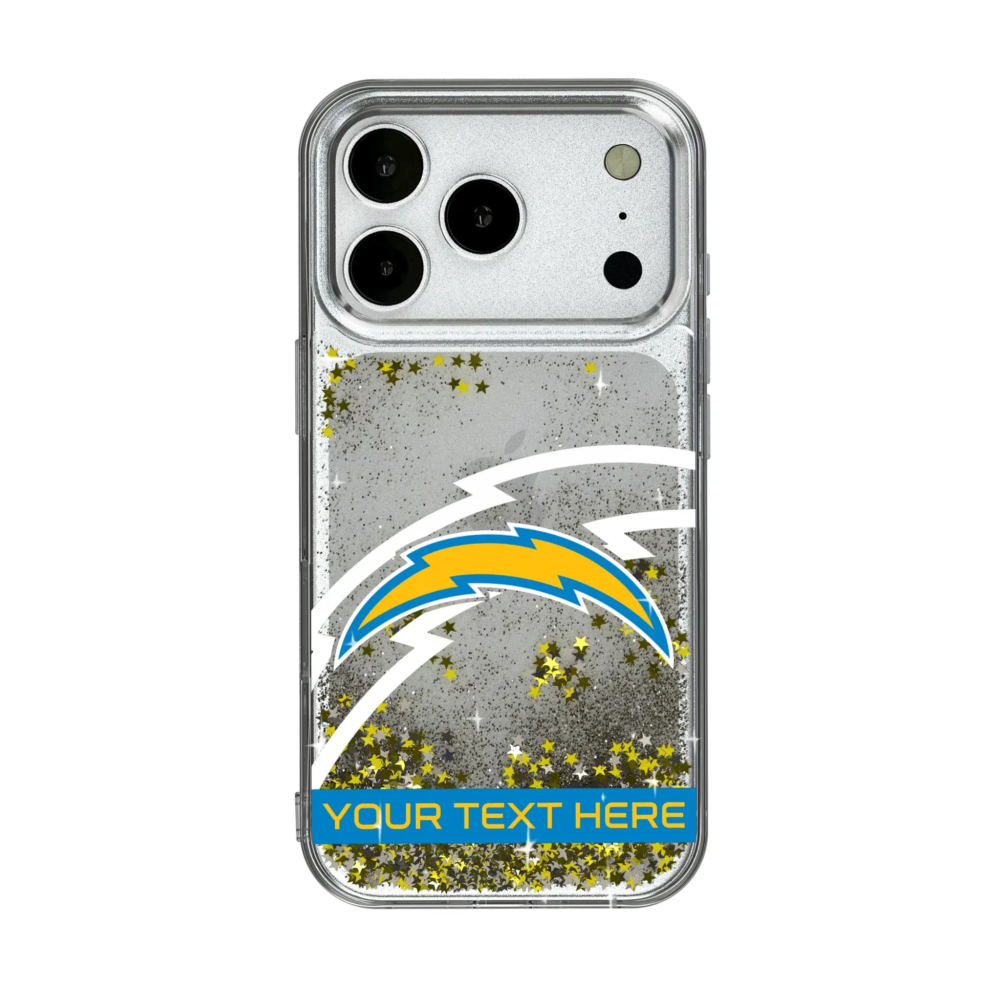 Los Angeles Chargers Personalized Tilt iPhone Glitter Phone Case for Apple iPhone