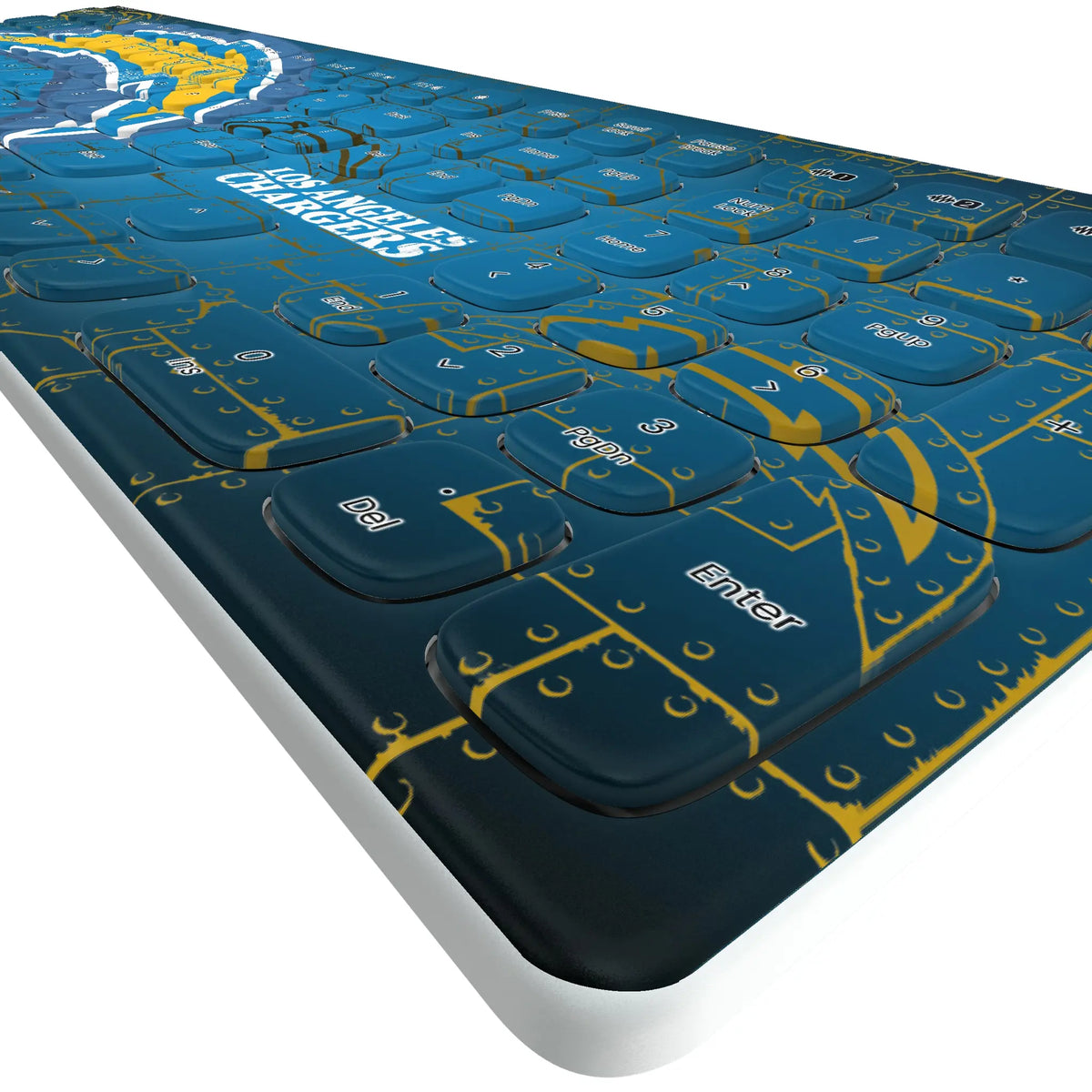 Los Angeles Chargers Rivet KKB605 Curved Wireless Keyboard - Detail