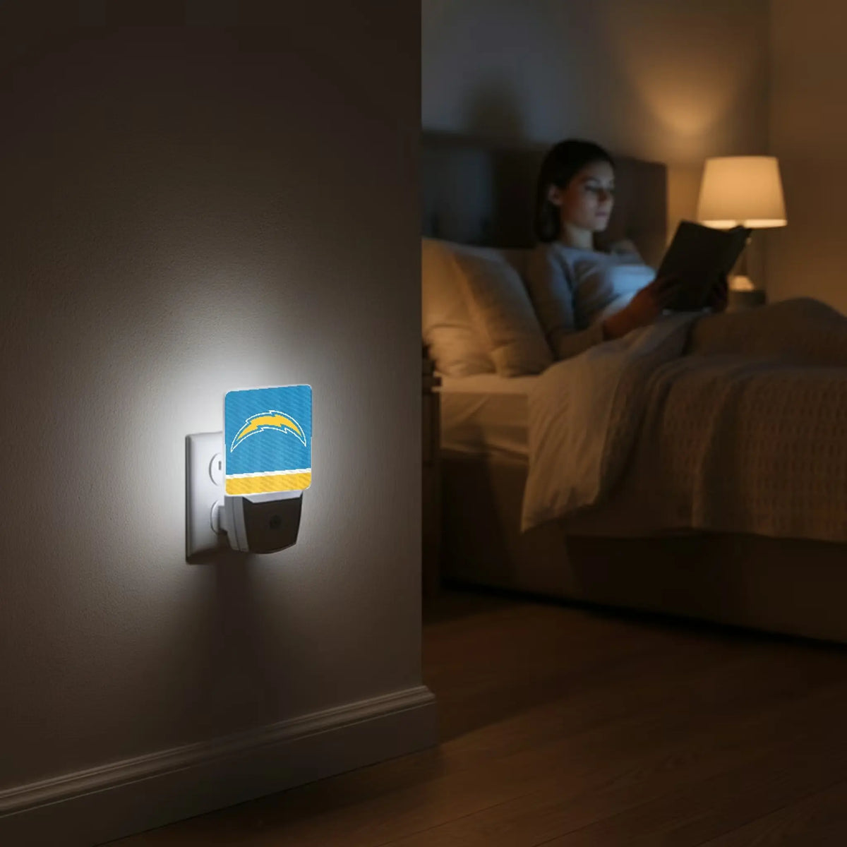Los Angeles Chargers Stripe Night Light 2-Pack - Lifestyle
