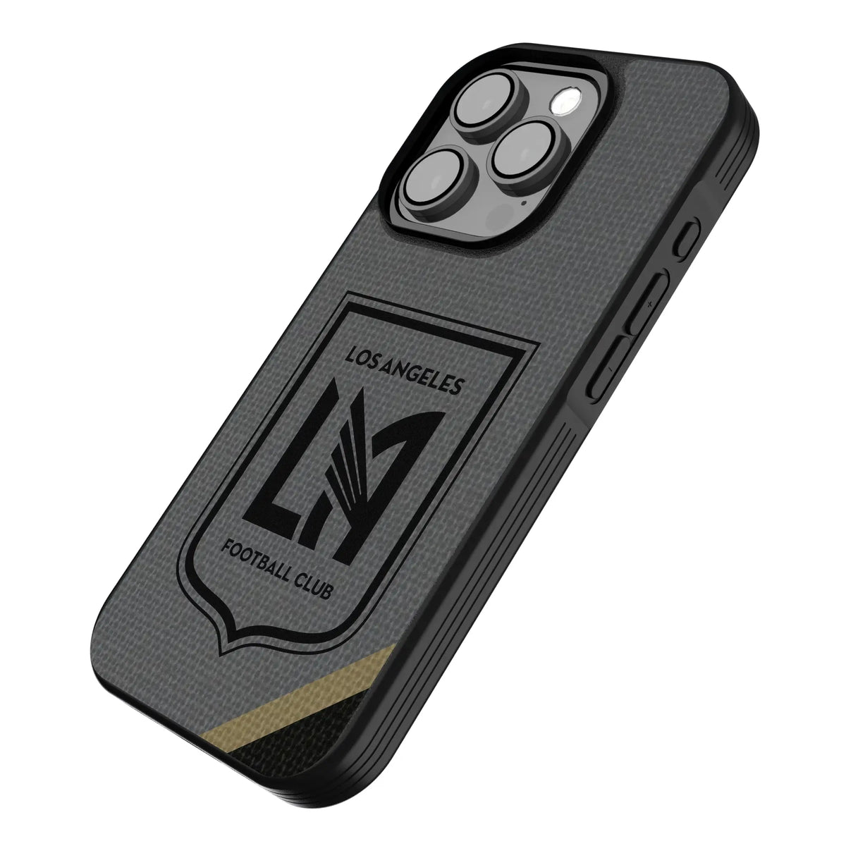 Los Angeles Football Club Diagonal Stripe iPhone Bump Phone Case for Apple iPhone - Isometric View