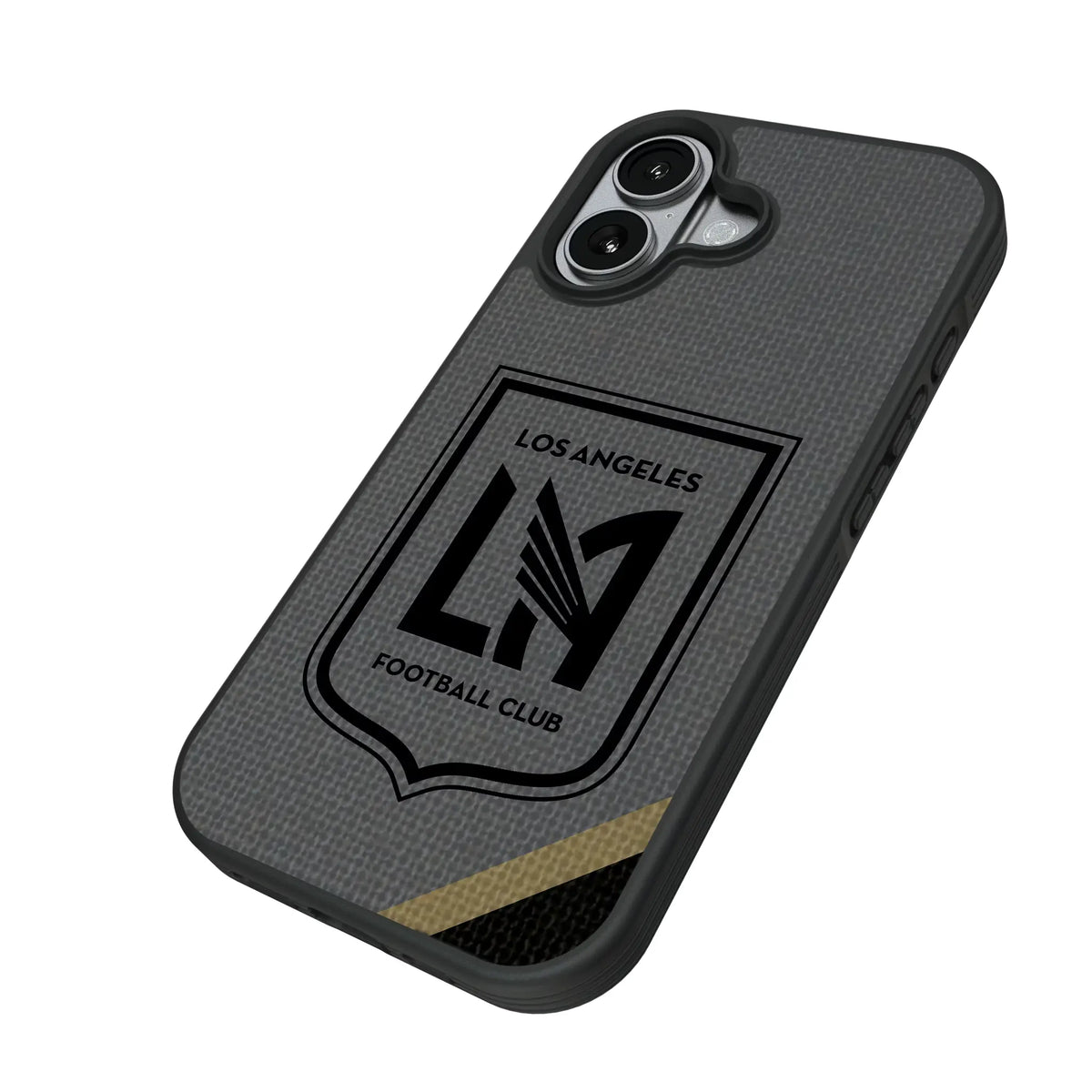 Los Angeles Football Club Diagonal Stripe iPhone Bump Phone Case for Apple iPhone - Isometric View#Device_iPhone 17
