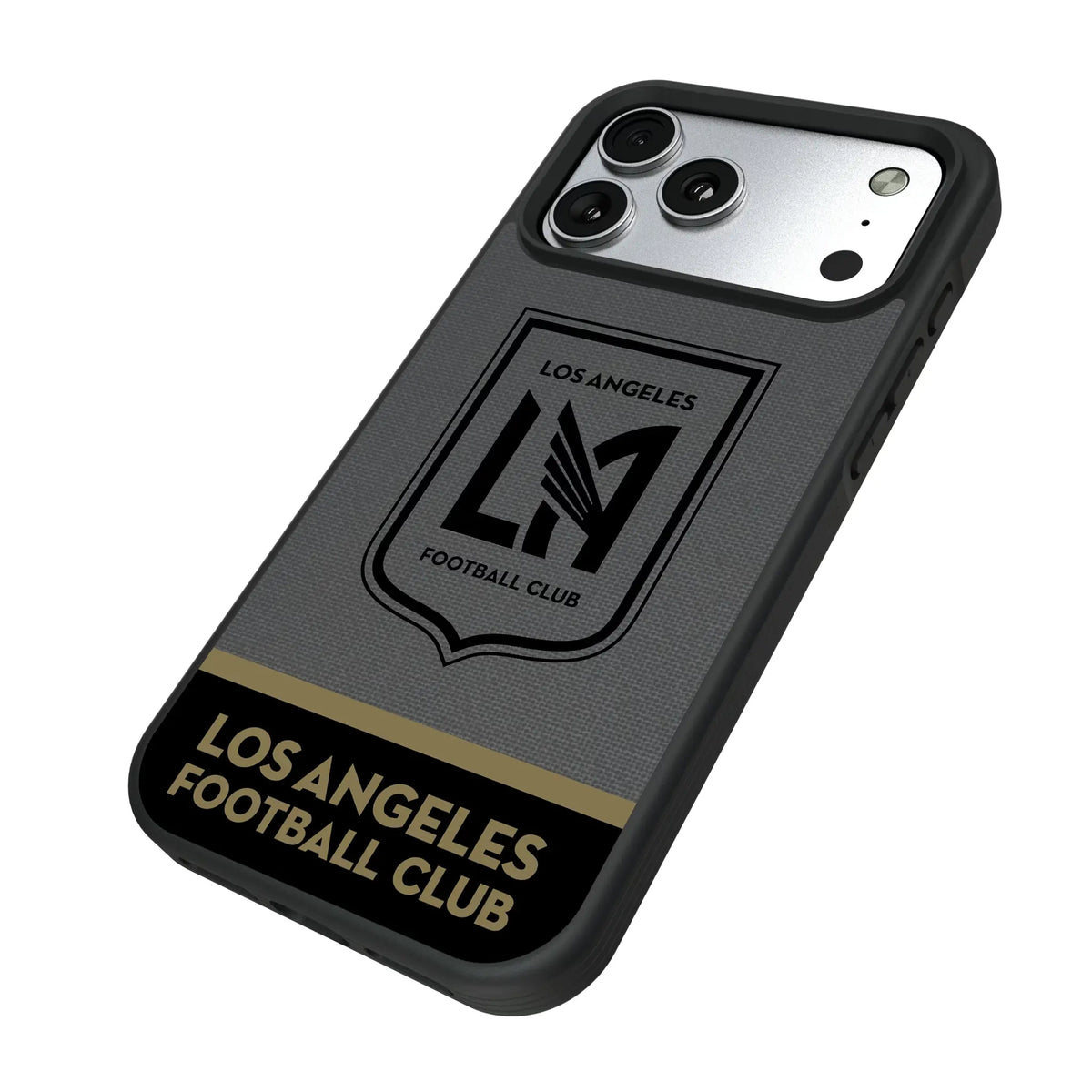 Los Angeles Football Club Endzone Solid iPhone Bump Phone Case for Apple iPhone - Isometric View#Device_iPhone 17 Pro Max