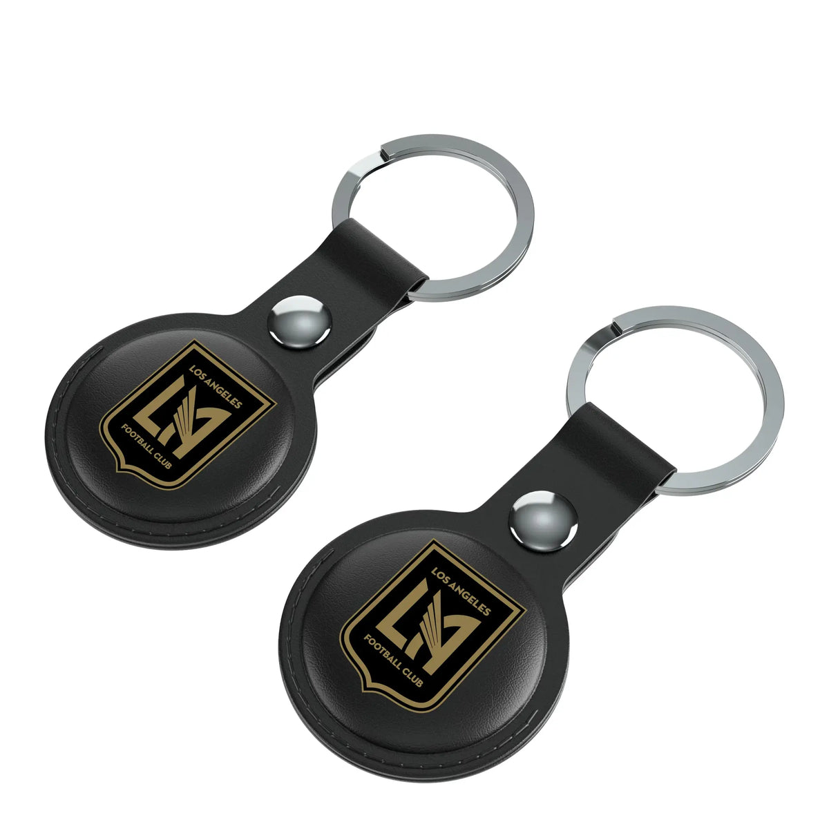 Los Angeles Football Club Insignia AirTag Black Airtag Holder 2-Pack - Isometric View