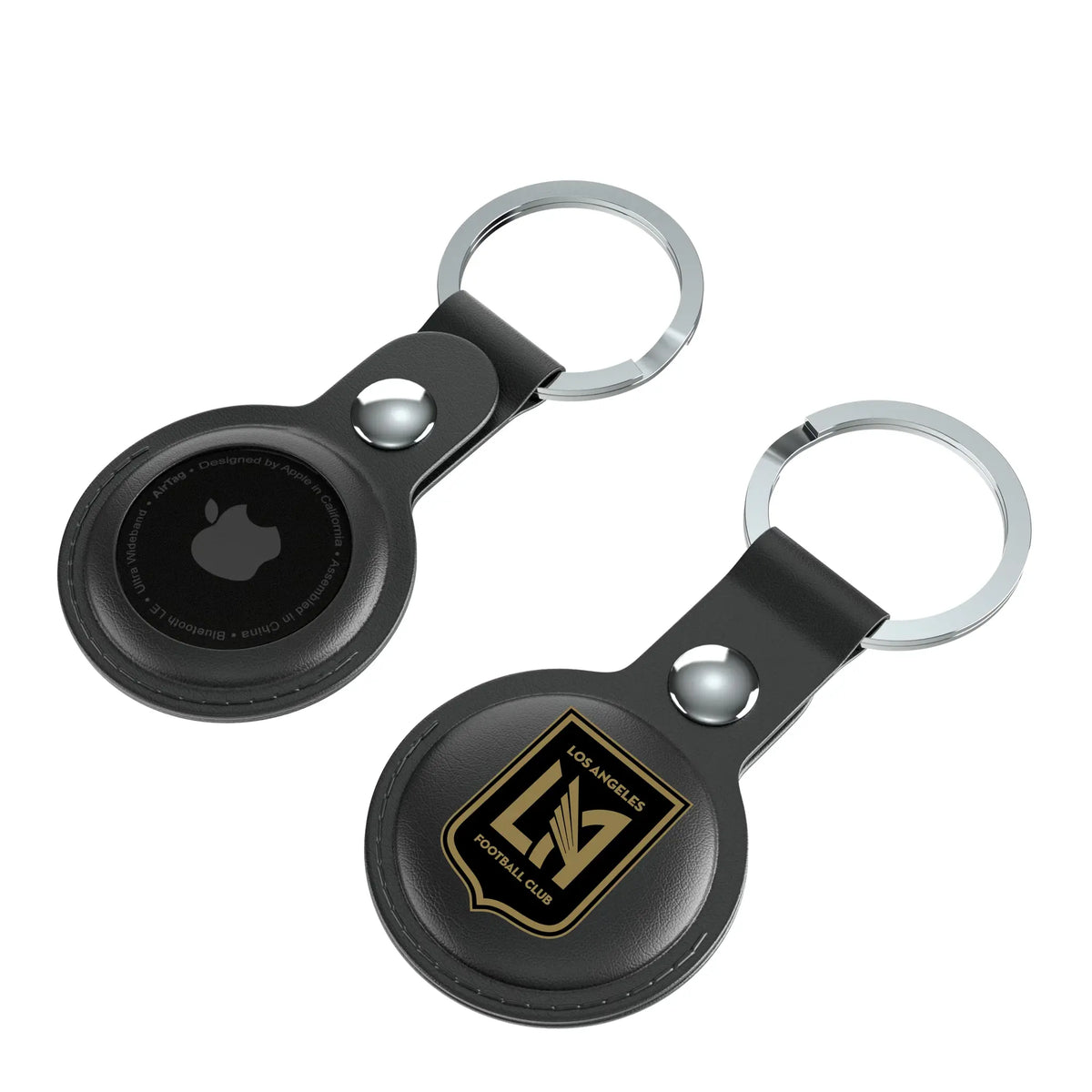 Los Angeles Football Club Insignia AirTag Black Airtag Holder 2-Pack - Isometric View