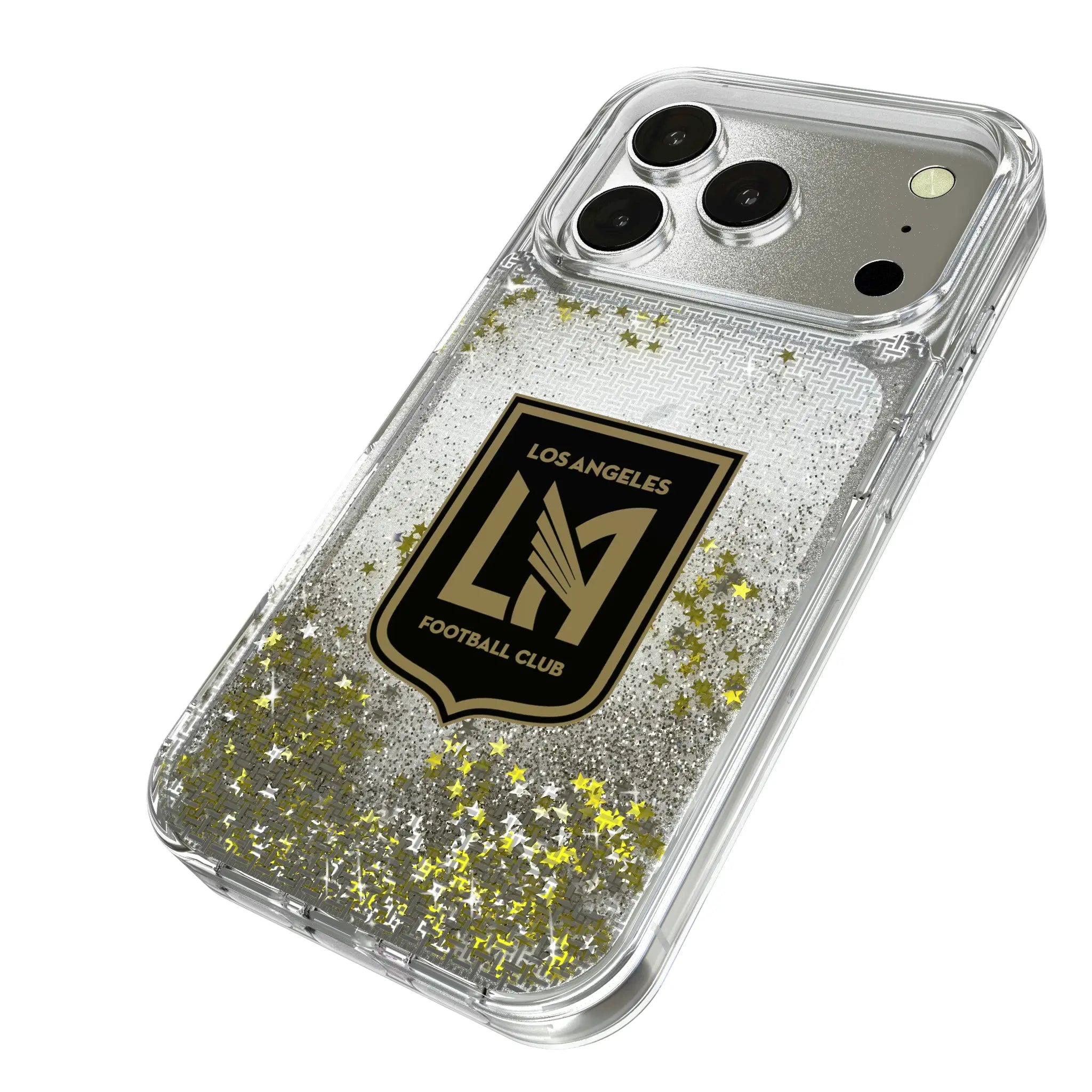 Los Angeles Football Club Linen iPhone Glitter Phone Case for Apple iPhone - Isometric View