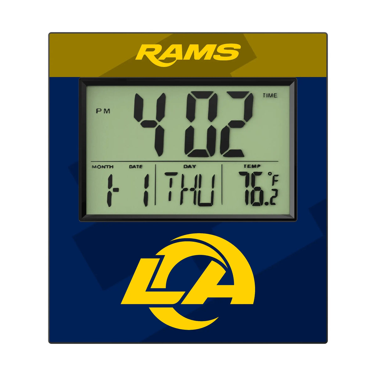 Los Angeles Rams Color Block Wall Clock